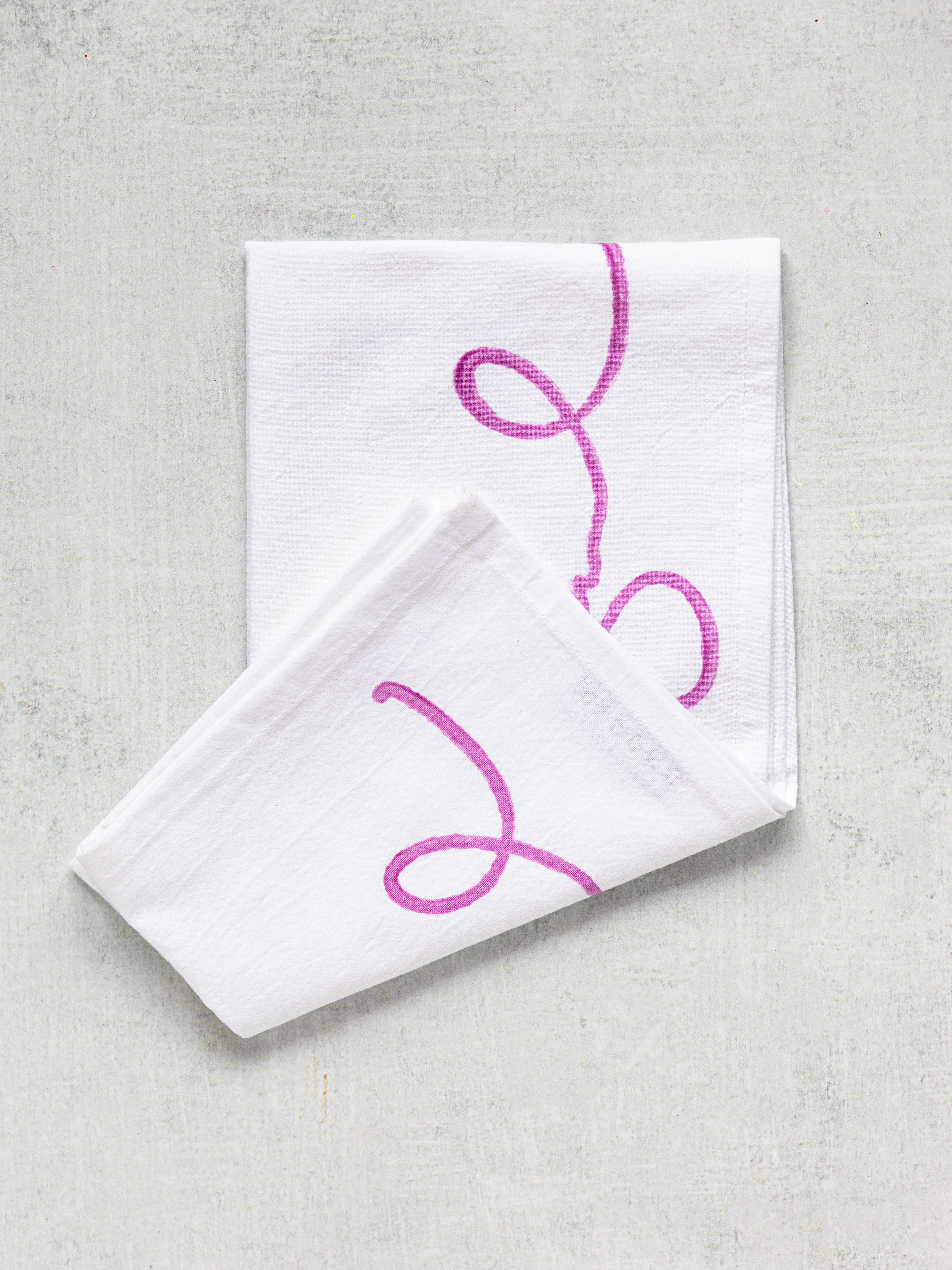 Tea Towel - Joyful, Lilac by Mended
