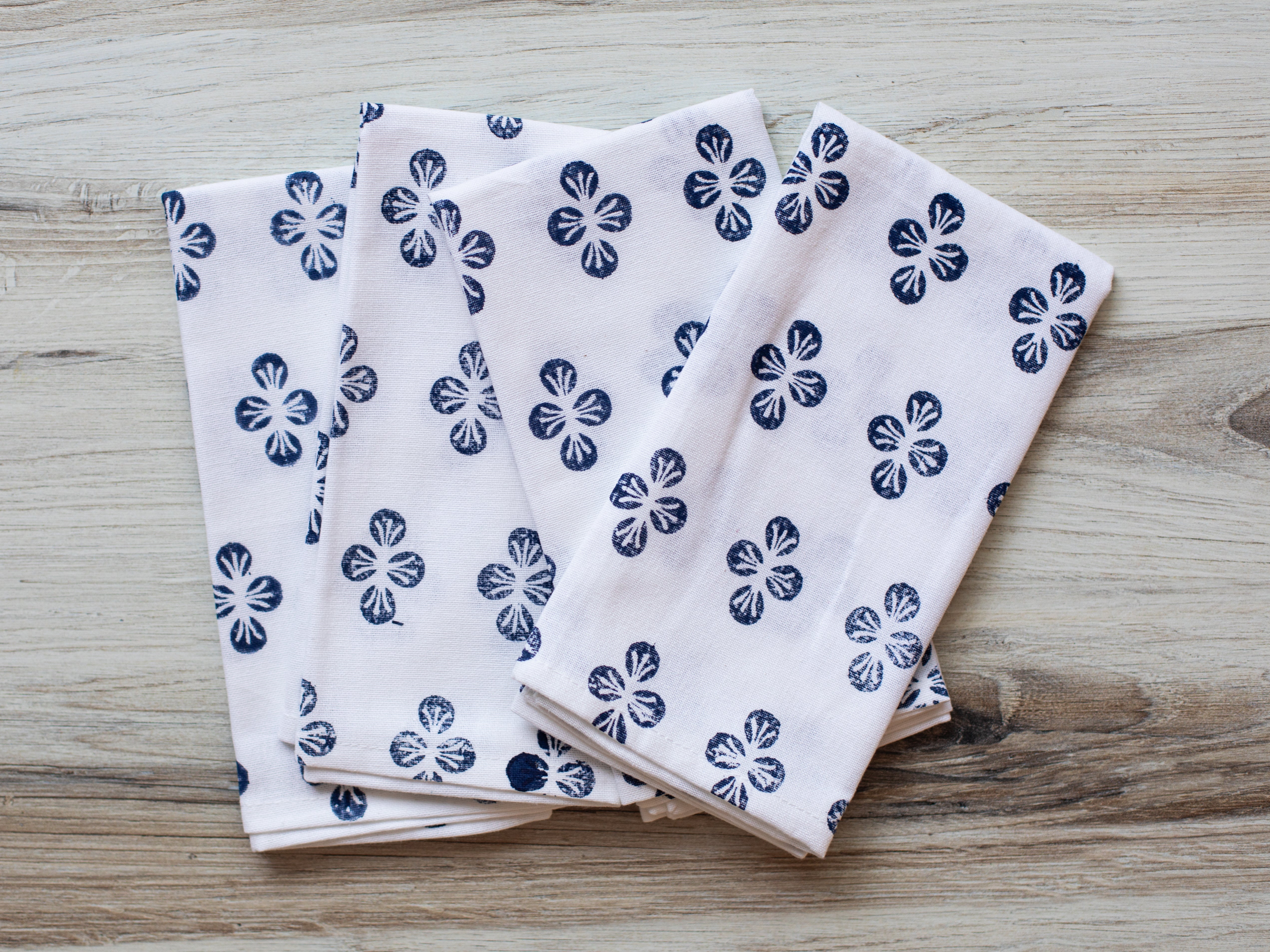Dinner Napkins (set of 4) - Dogwood, Navy by Mended