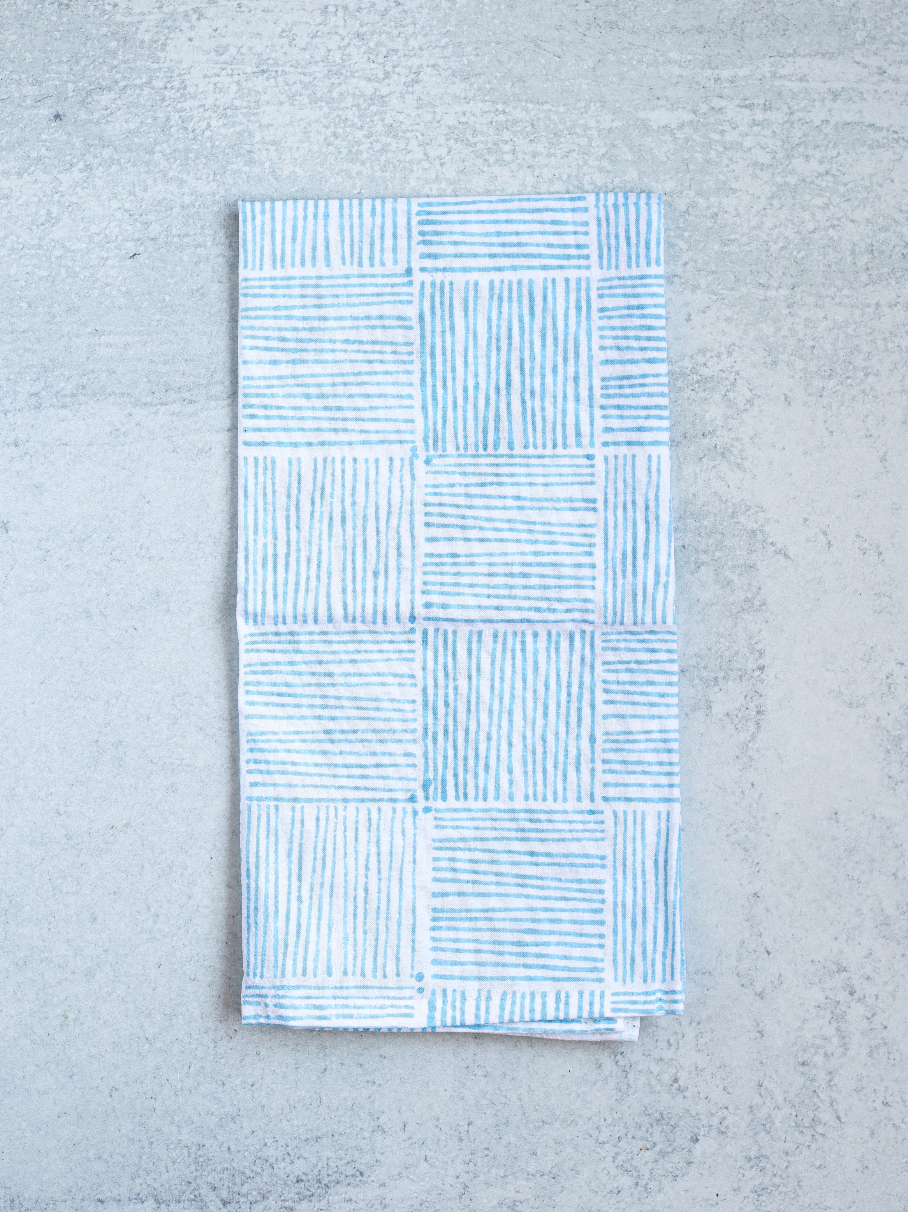 Tea Towel - Striped, Uniform Blue by Mended