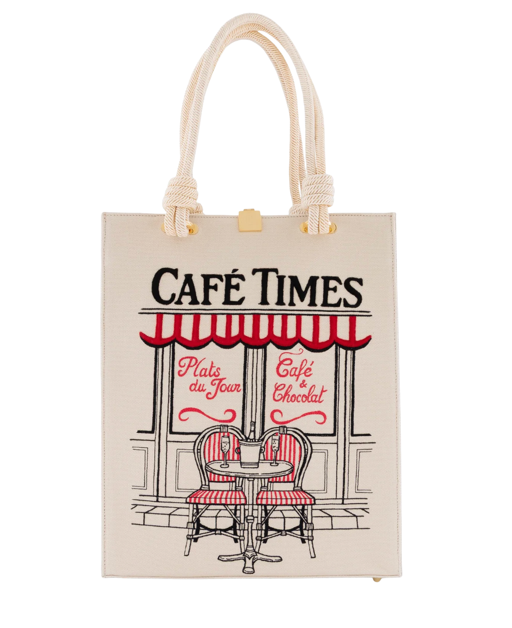 Cafe Times Tote Bag by Olympia Le Tan