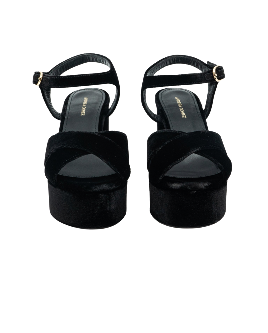 Bella Black Velvet Platform by Andrea Gomez