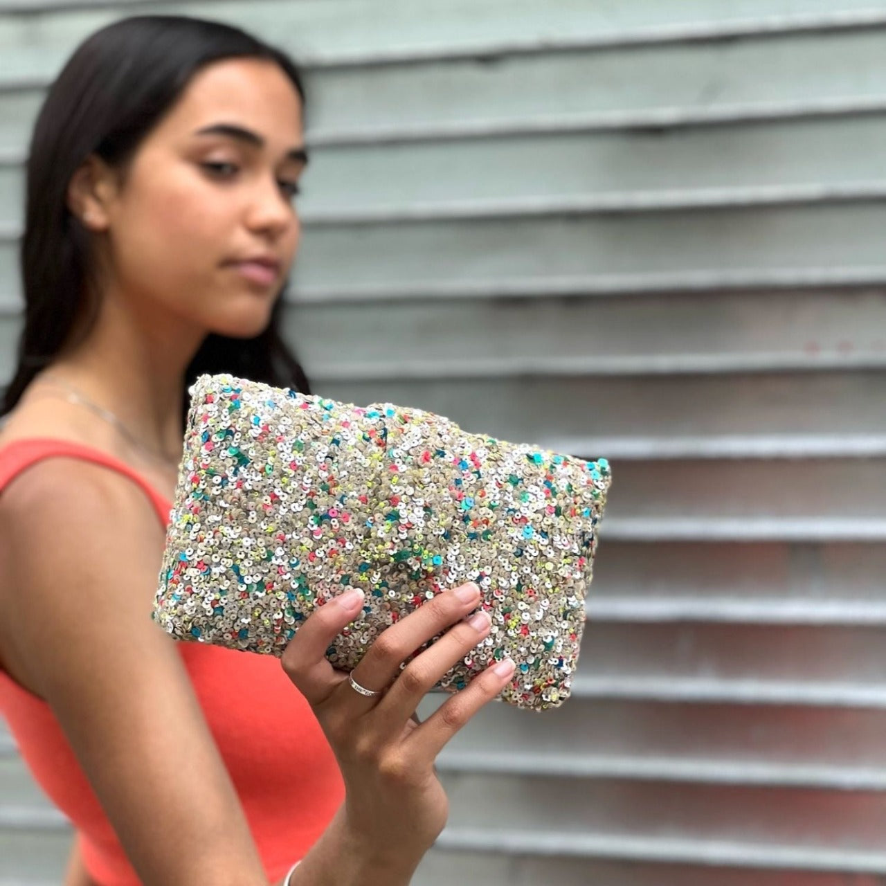 Sprinkled Donut Clutch by Simitri