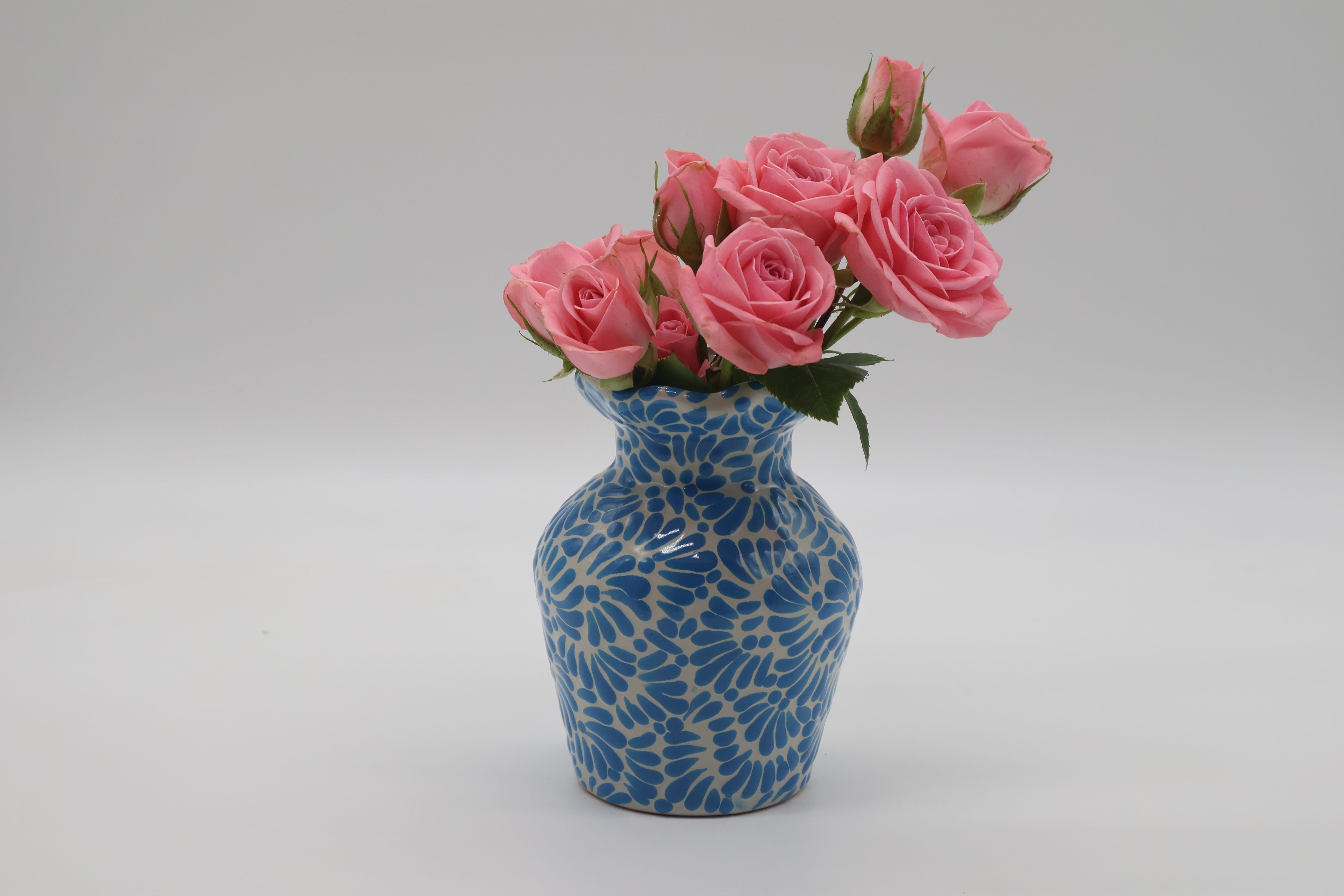 Colorful Talavera Wave Vase by Agave