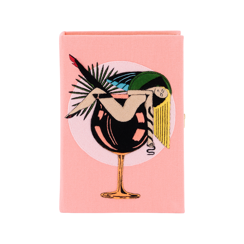 Cocktail Embroidered Book Clutch by Olympia Le Tan