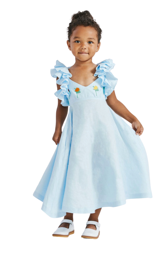 GIRL'S DEMRE DRESS SOMETHING NAVY by Fanm Mon