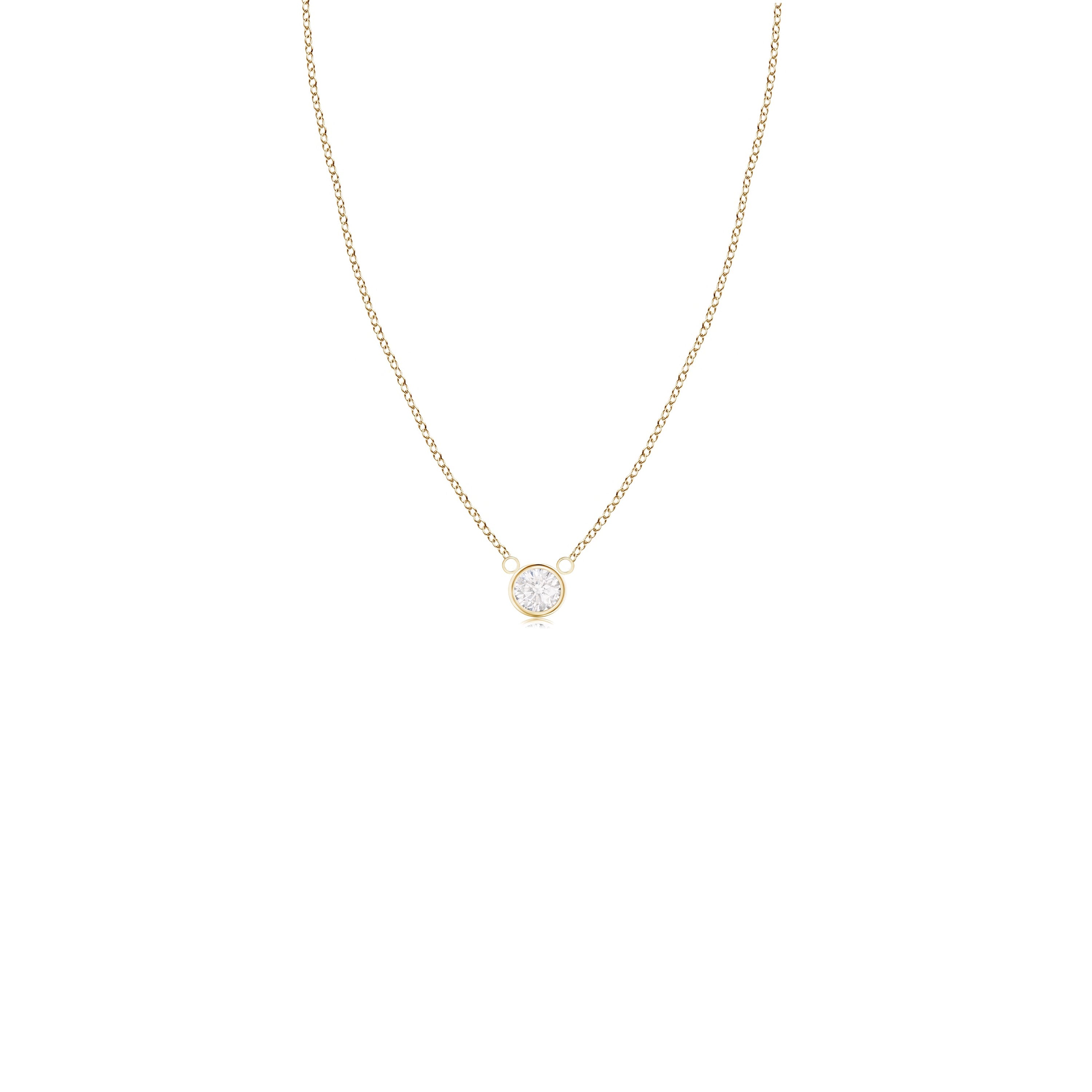 14k 6mm Gold Diamond Necklace by S.Carter Designs