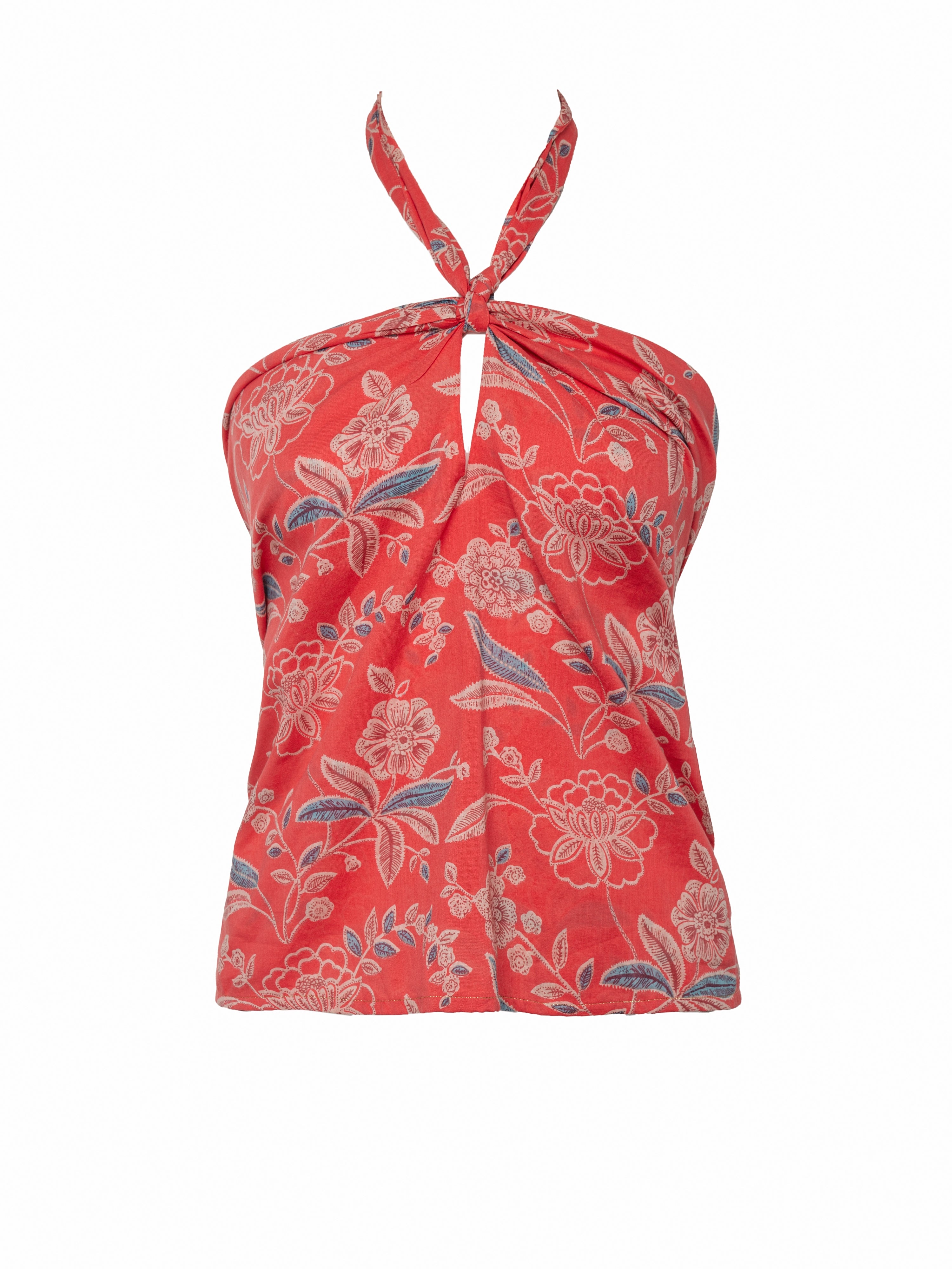 Mai Halter Top - Red Floral by Desert Queen
