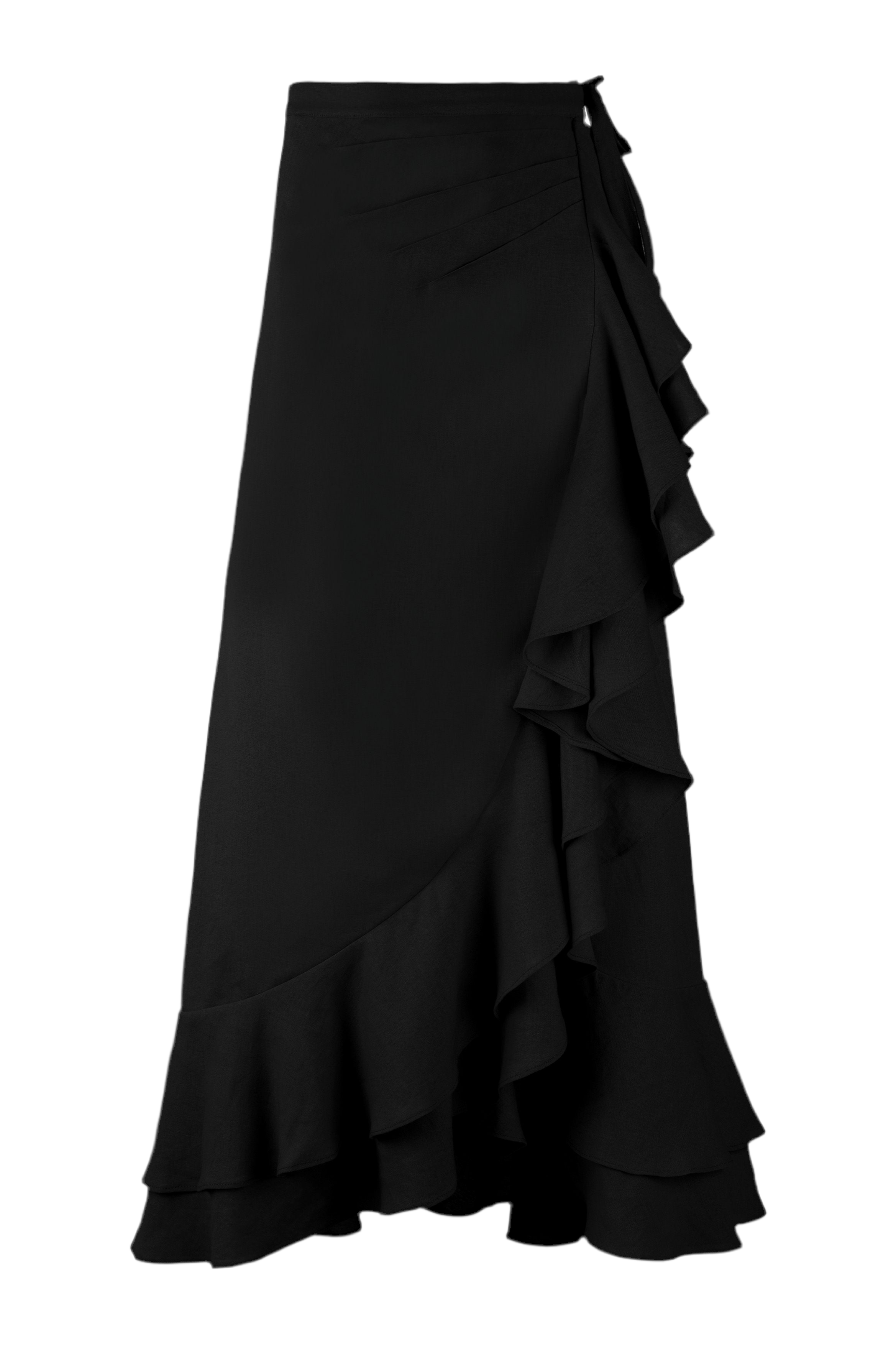 Golestan Ruffle Skirt - Black by RosewaterHouse