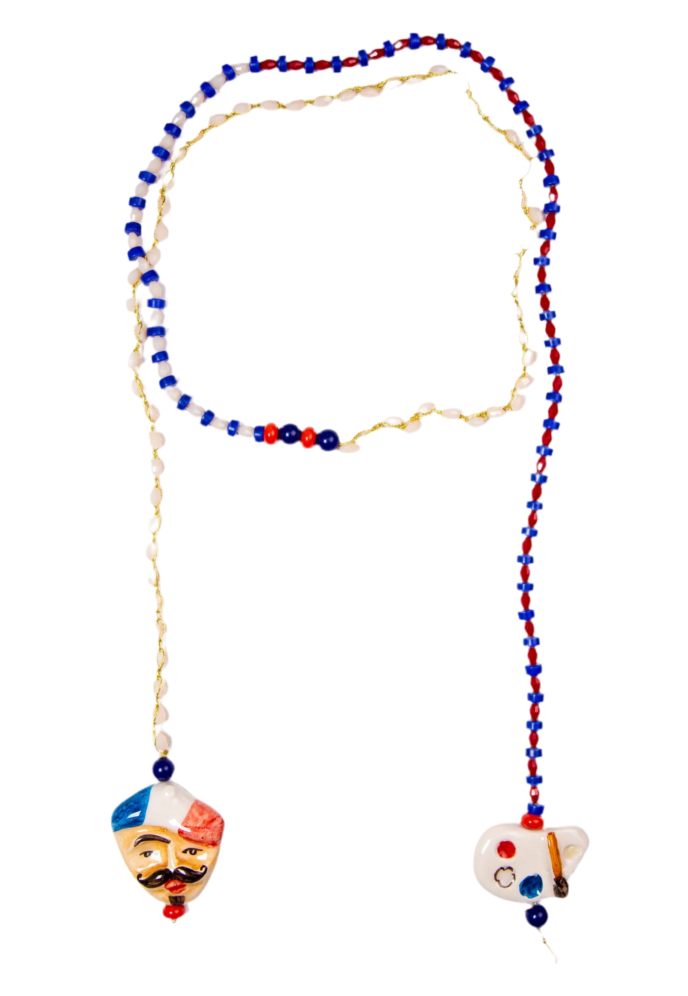 Painter Ceramic Long Necklace by Cashfana