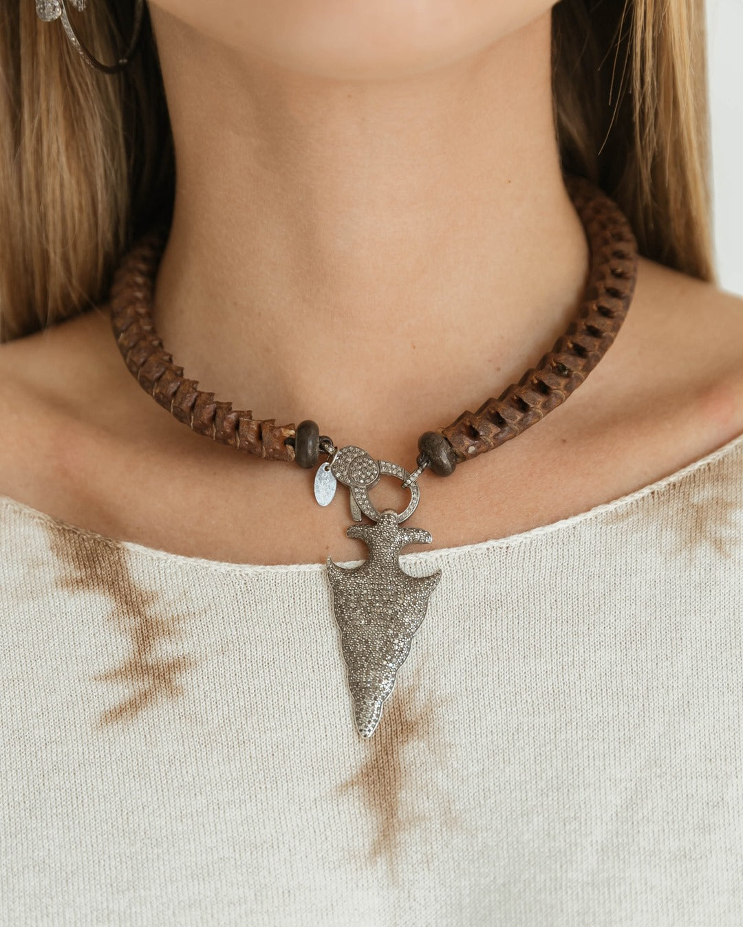 Snake Vertebrae Necklace by S. Carter Designs