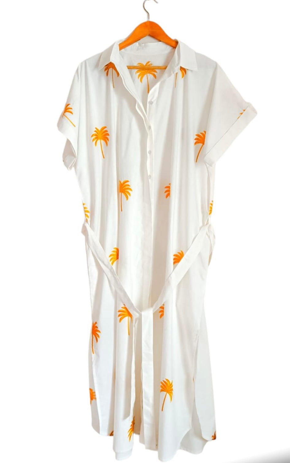 Button Up Palm Dress by Tela Mercantile