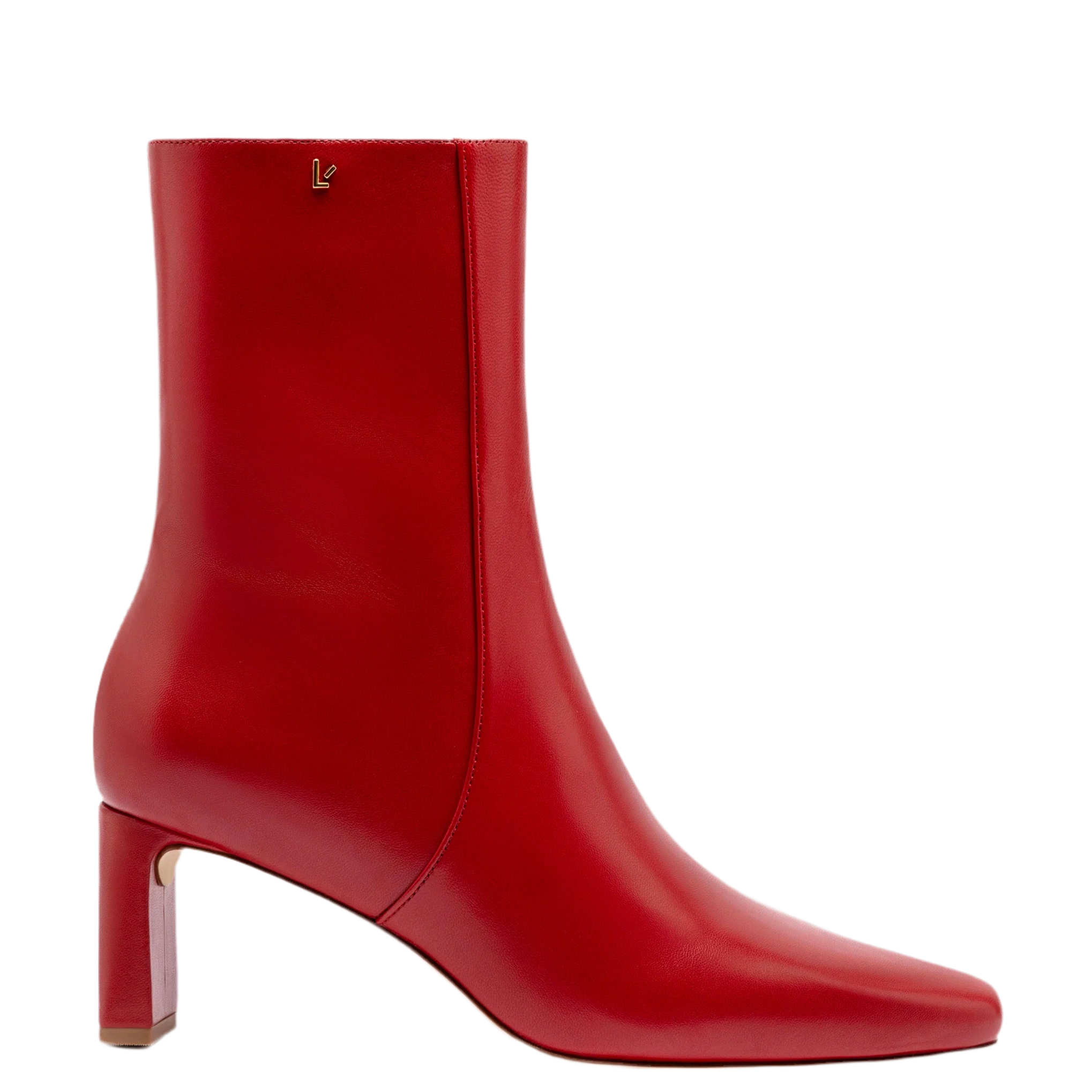 Alexis Bootie In Blood Red Leather by Larroudé