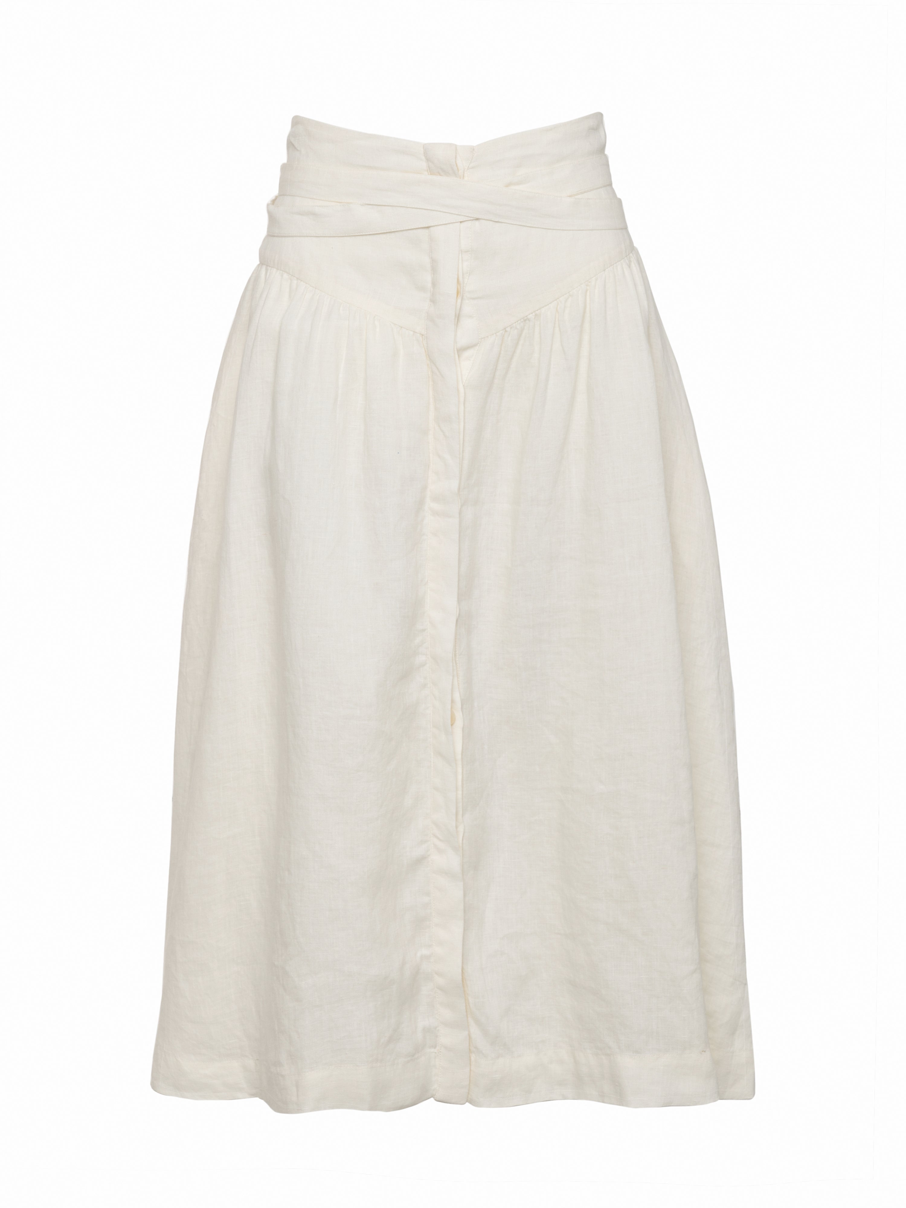 Tiana Skirt - White Linen by Desert Queen