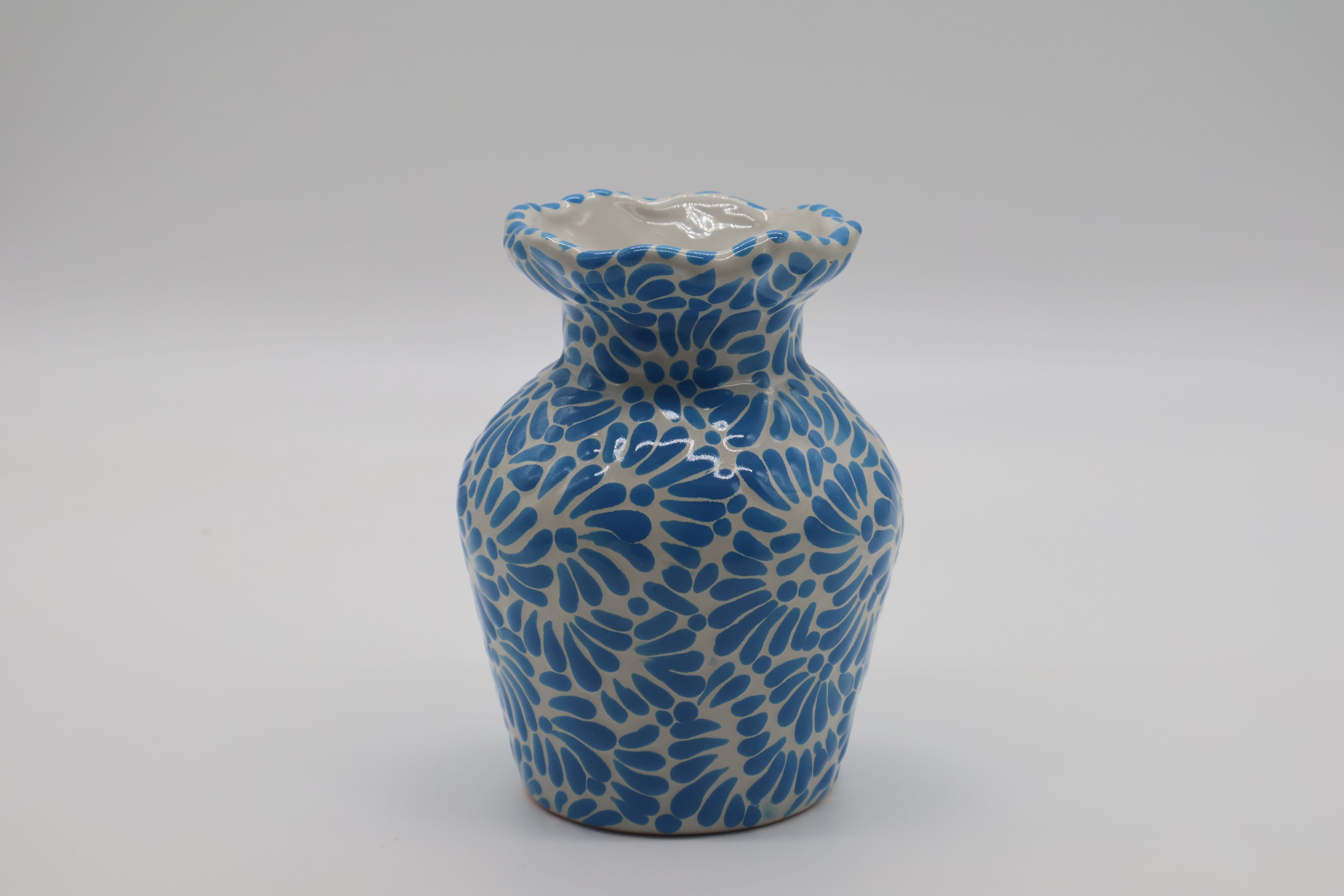 Colorful Talavera Wave Vase by Agave
