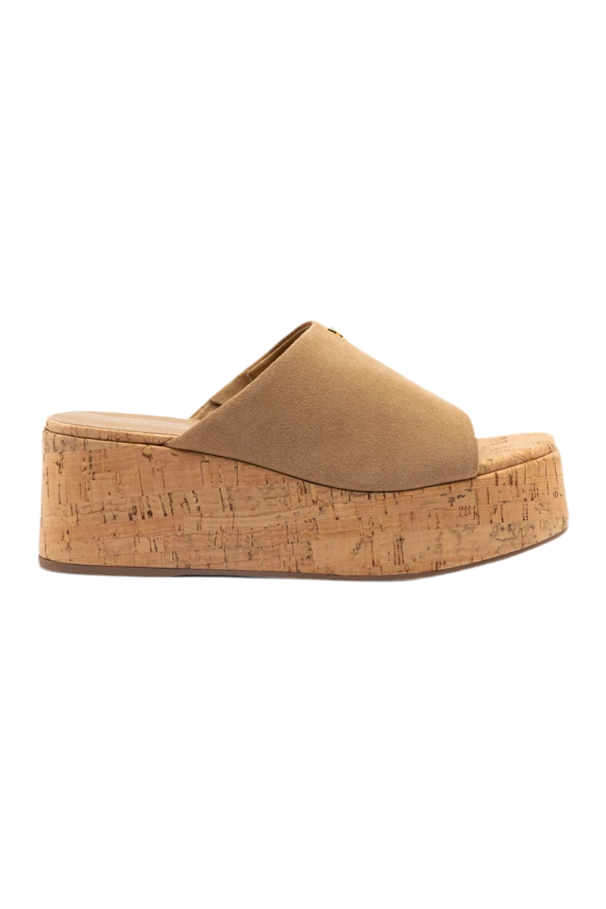 Charli Mule In Peanut Suede by Larroudé