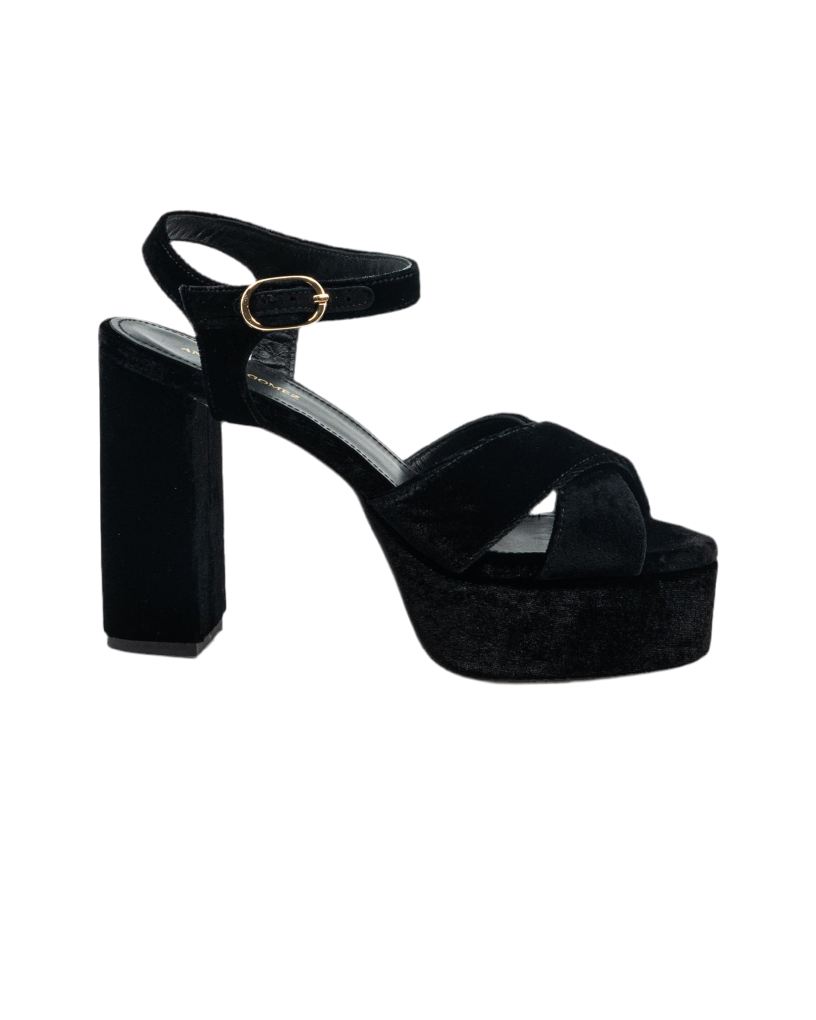 Bella Black Velvet Platform by Andrea Gomez