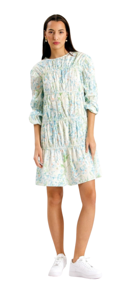 Martha Blue Wisteria Floral Dress by Casey Marks