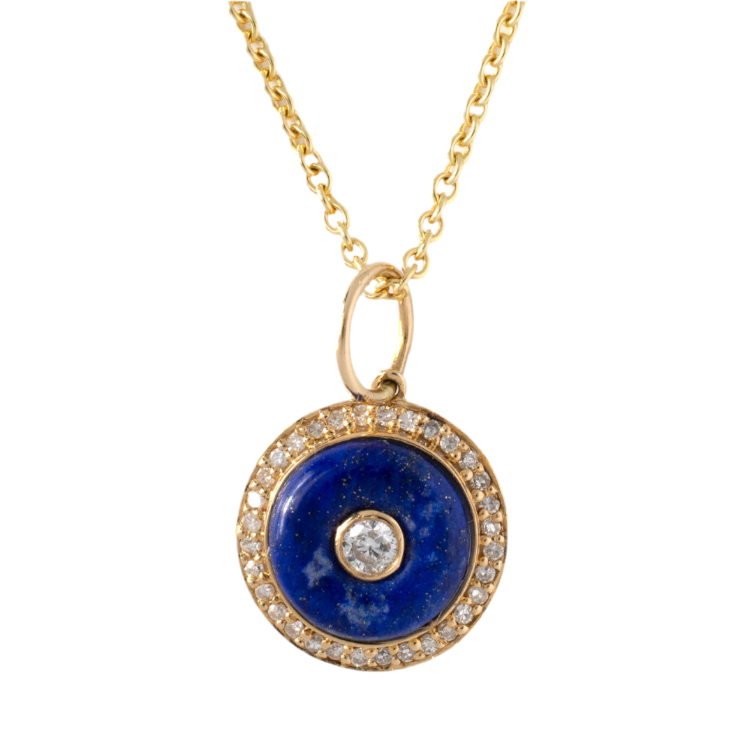 Mini Button Pendant - Lapis by George Francis