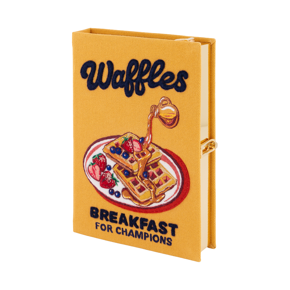 Waffles Strapped Book Clutch by Olympia Le Tan