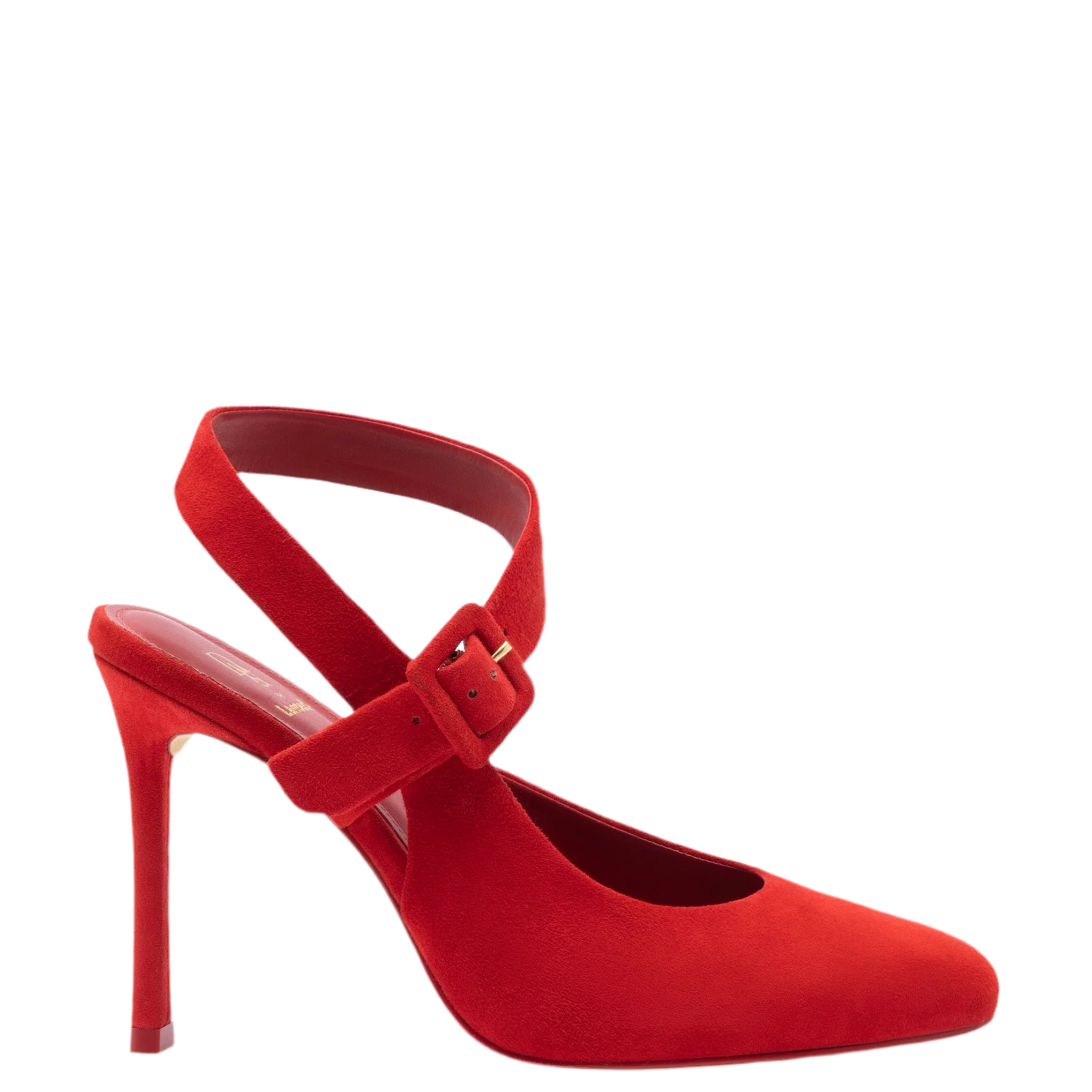 Deena By Larroudé Pump In Red Suede by Larroudé