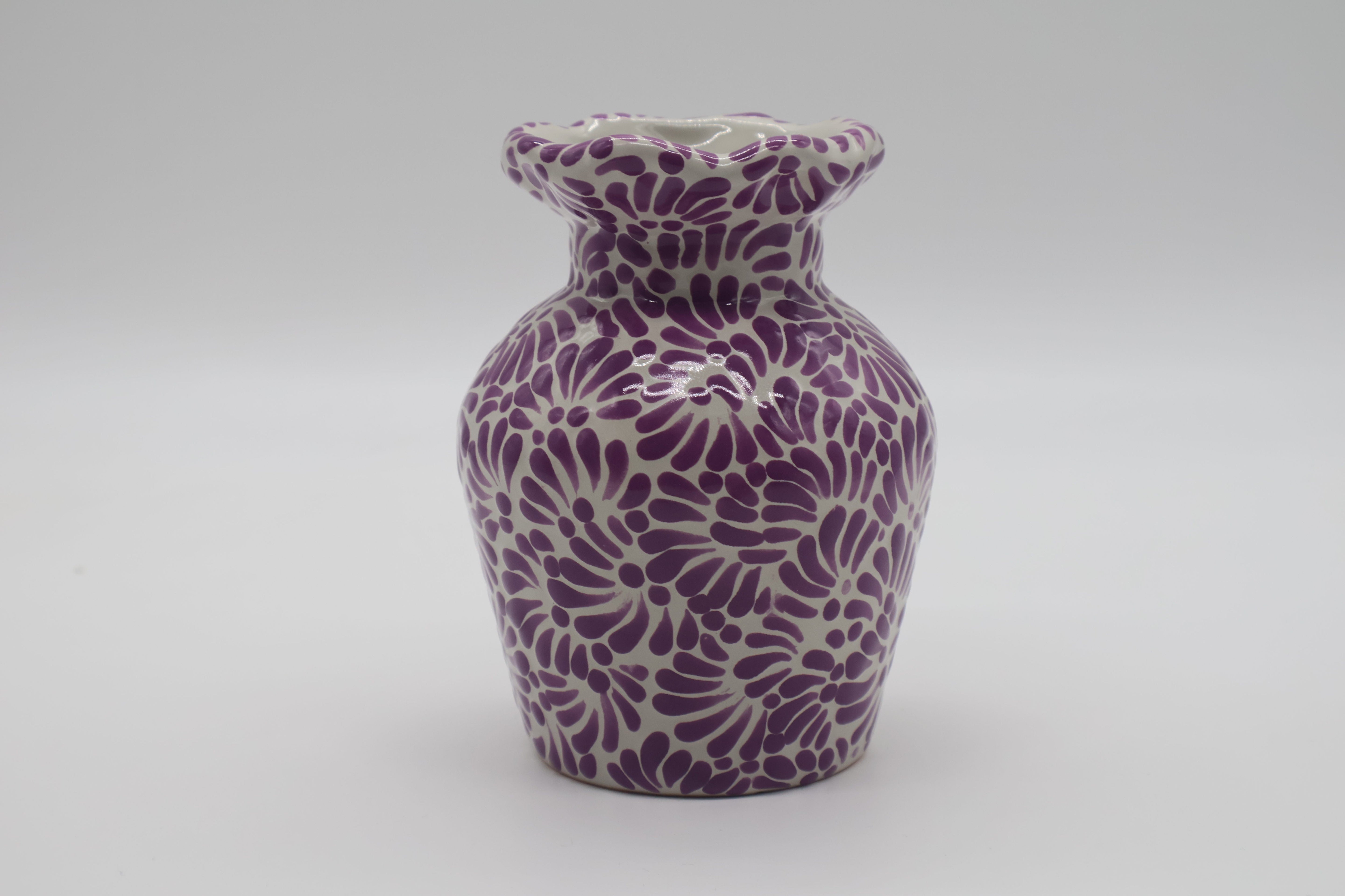 Colorful Talavera Wave Vase by Agave