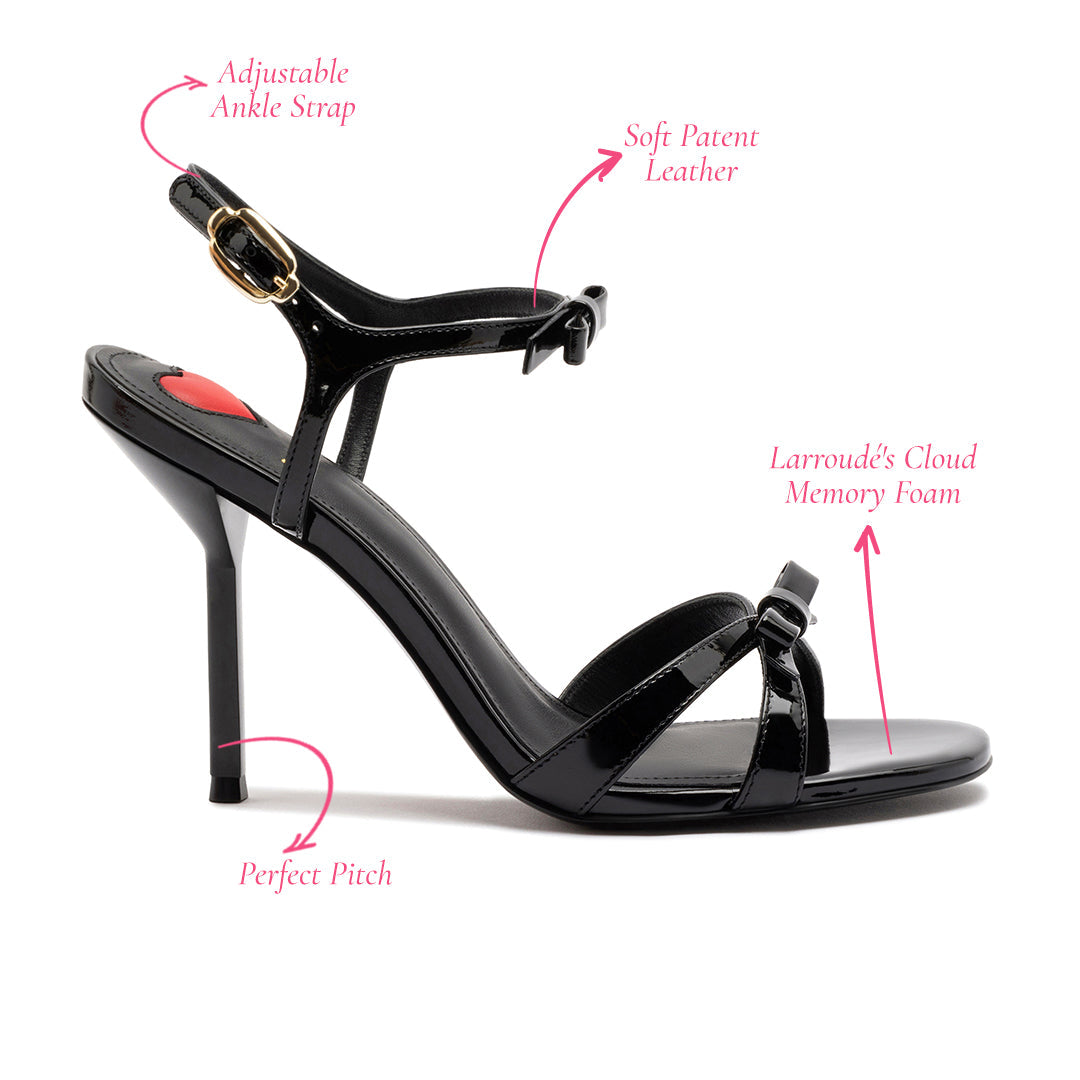 Brooks Sandal In Black Patent Leather by Larroudé