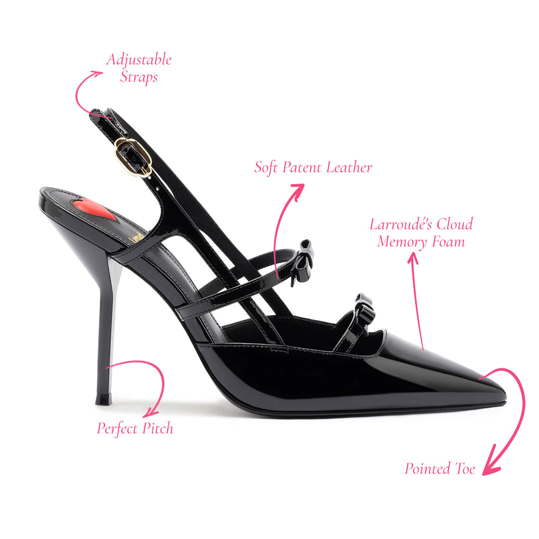 Brooks Pump In Black Patent Leather by Larroudé