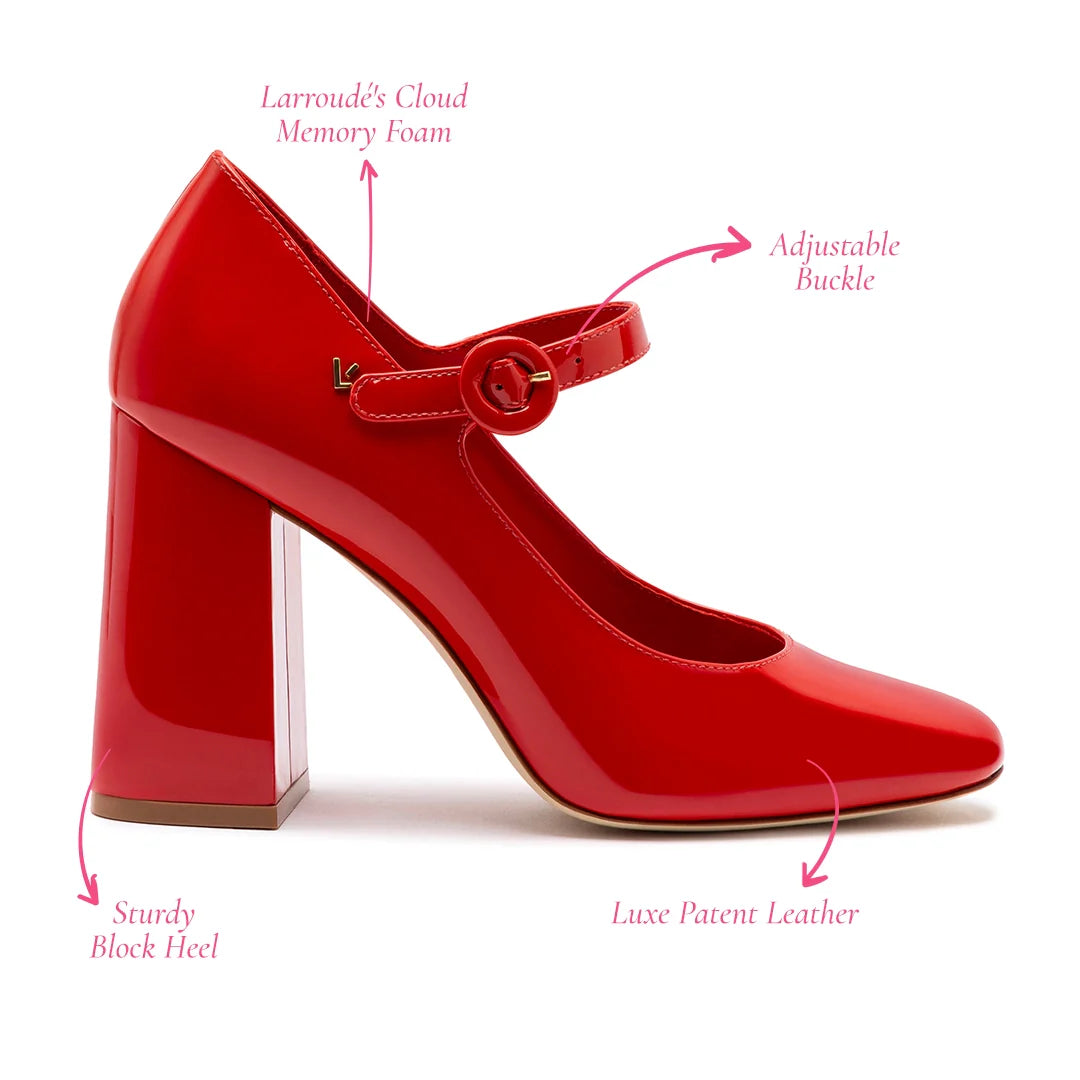 Blair Hi Pump In Scarlet Patent Leather by Larroudé