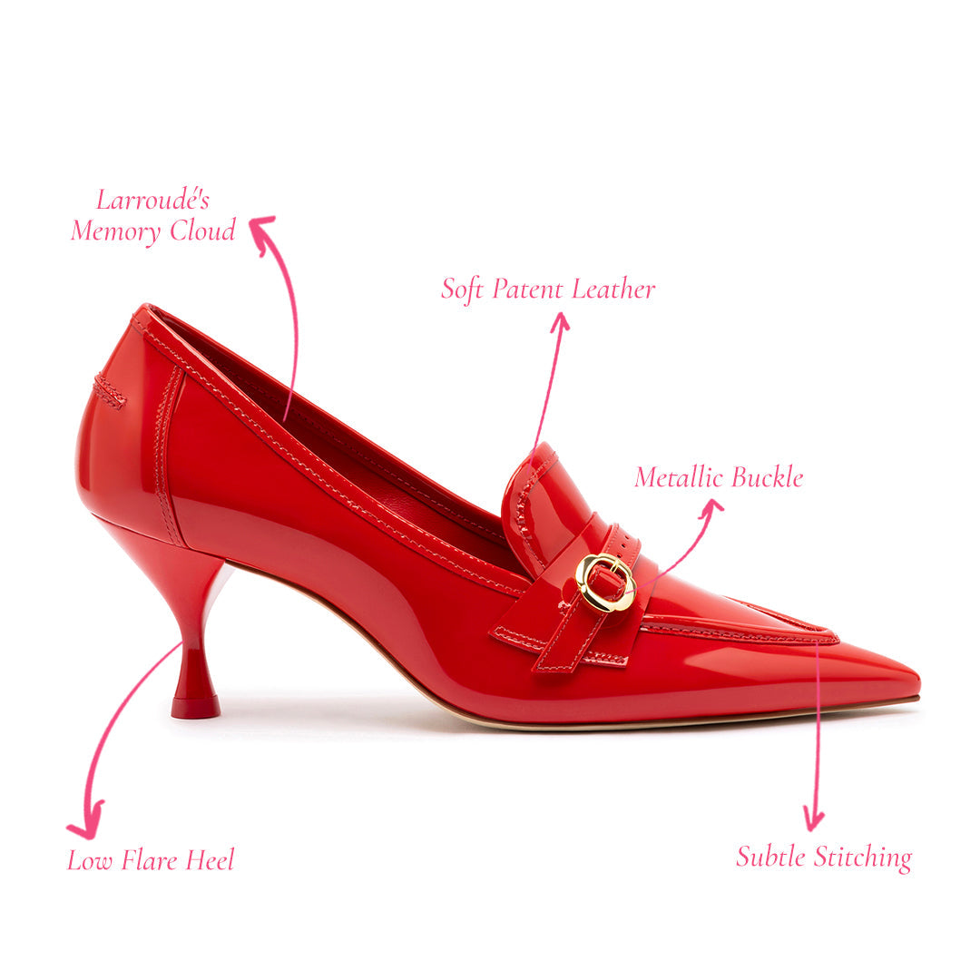 Susan Pump In Scarlet Patent Leather by Larroudé