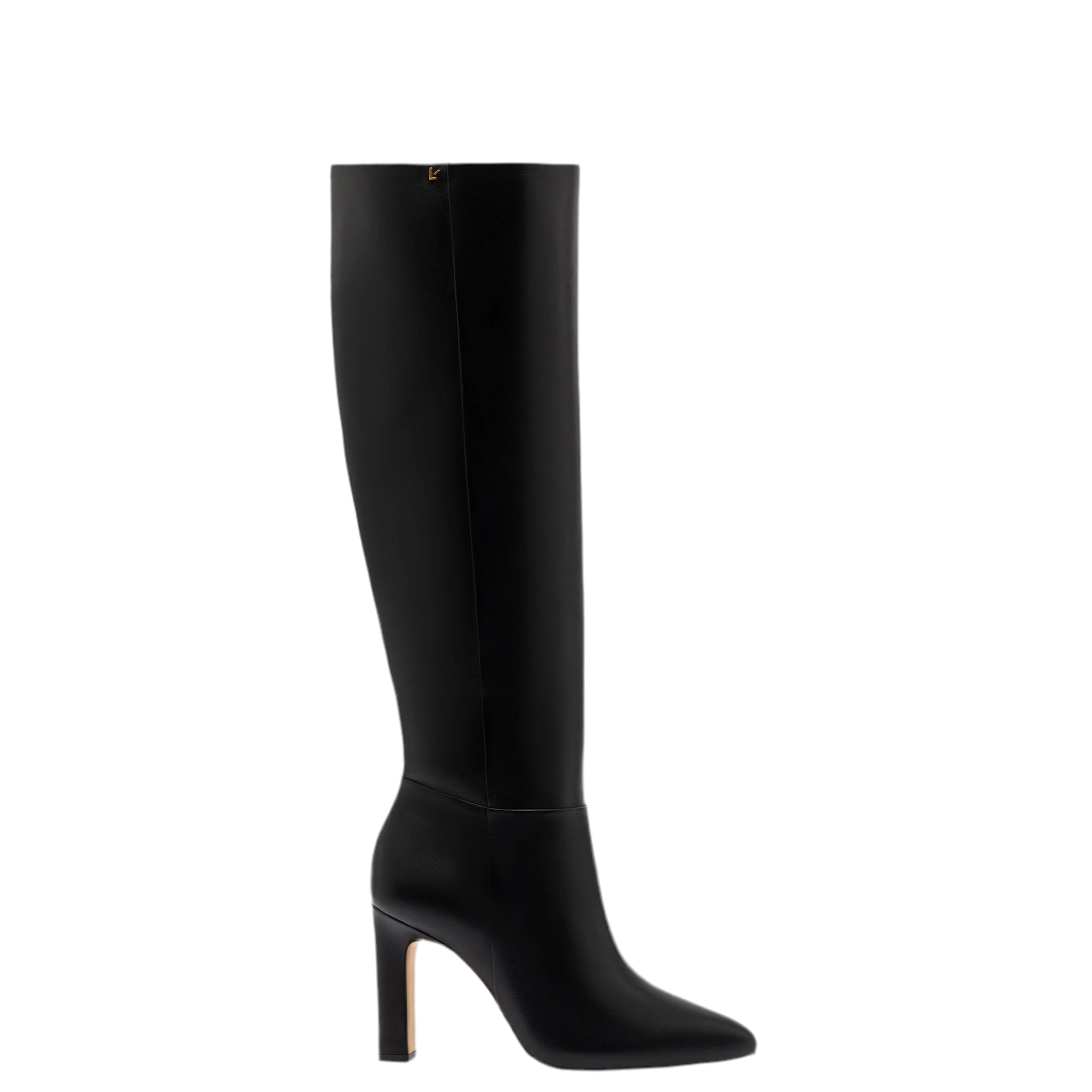 Cindy Hi Boot In Black Leather by Larroudé