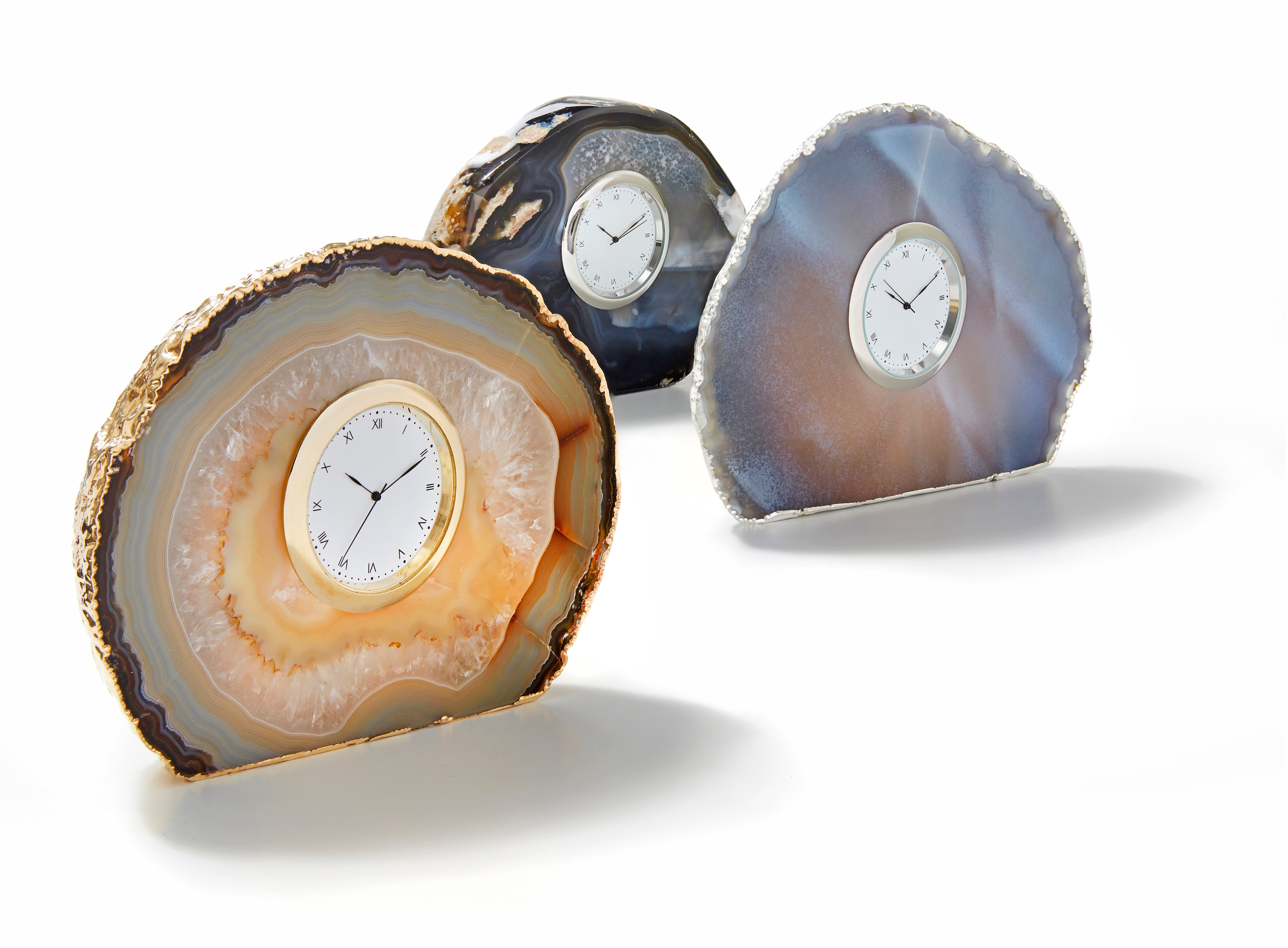 Tempo Clock, Agate & Gold by ANNA New York