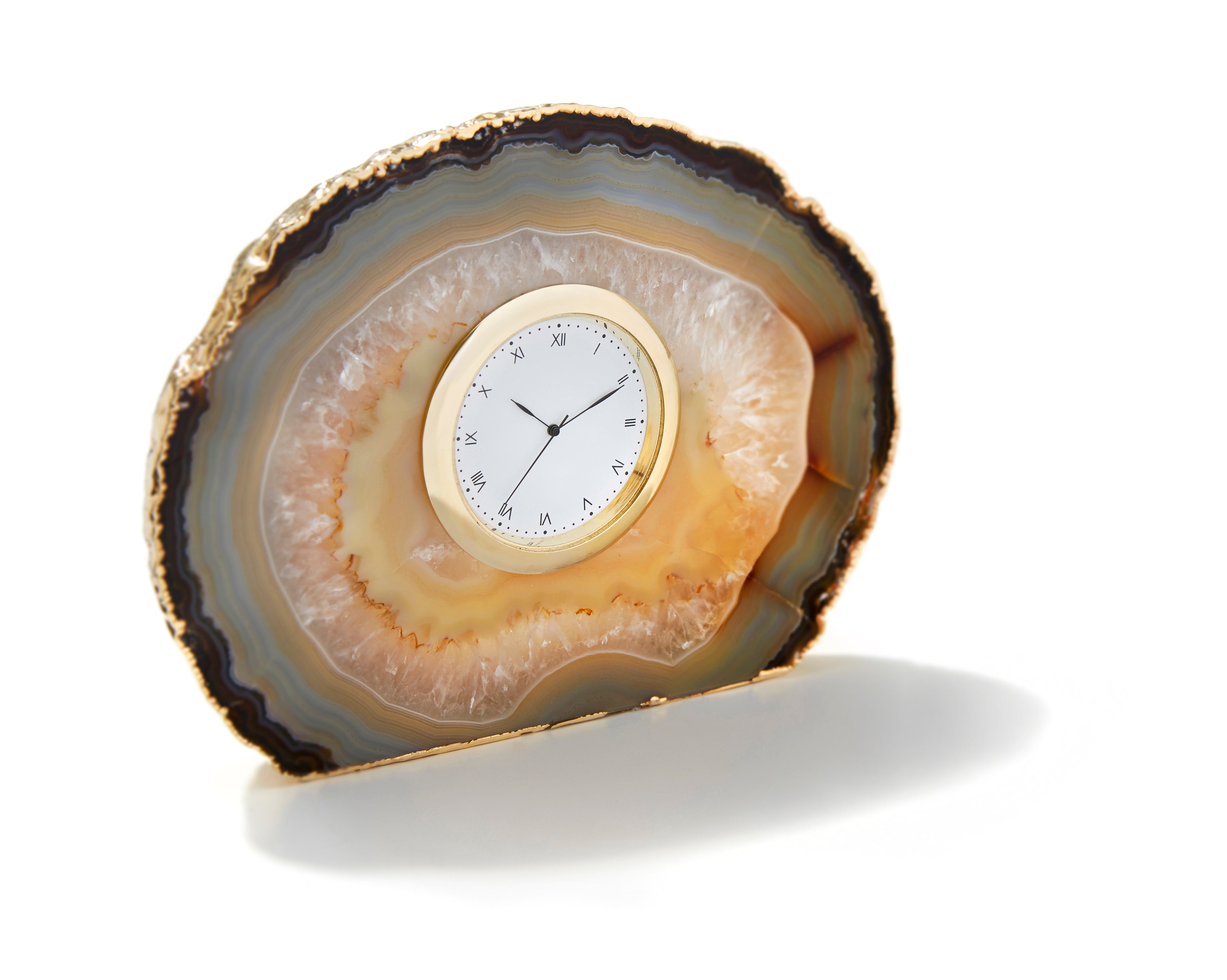 Tempo Clock, Agate & Gold by ANNA New York
