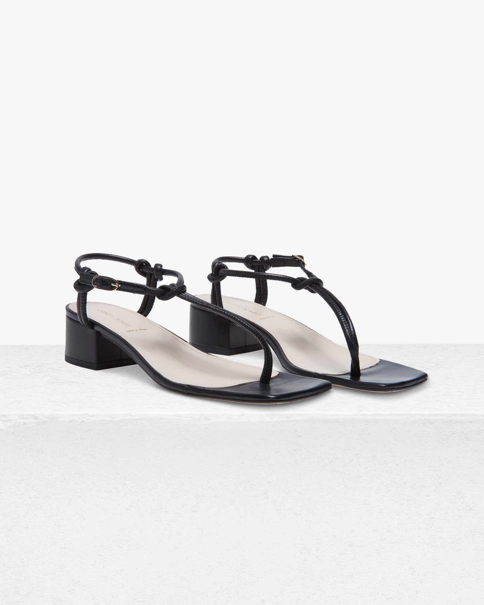 Alexa Black Sandal by Andrea Gomez