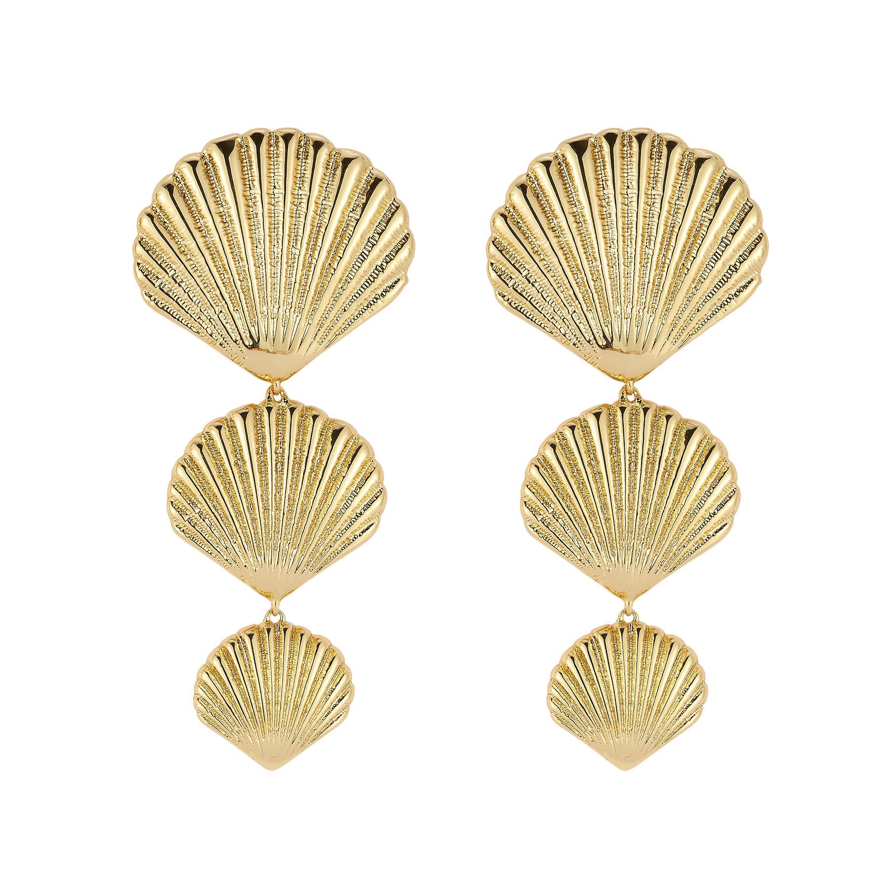 Anisah Lux Shell Drop Earrings by Mignonne Gavigan