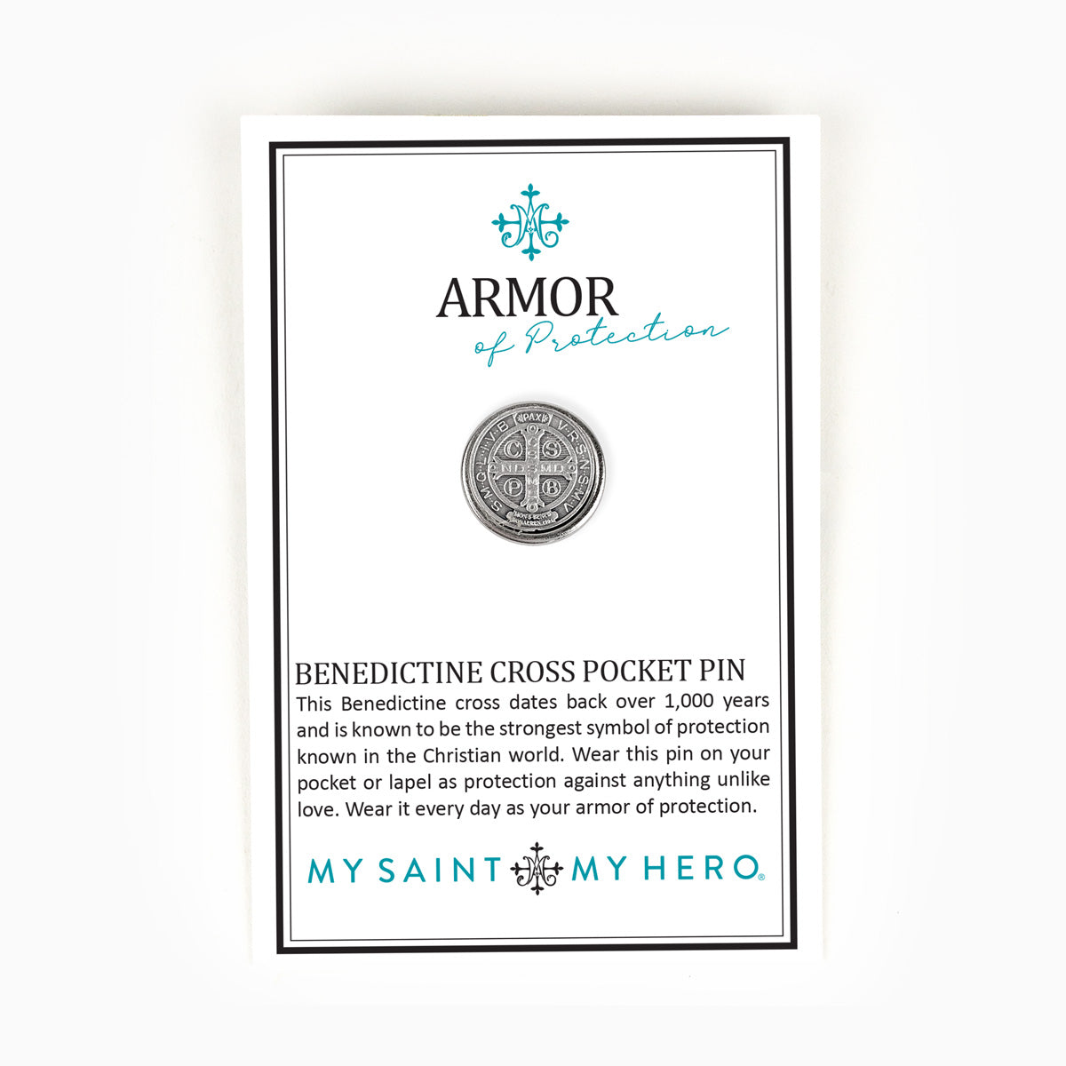 Armor of Protection Benedictine Pocket Pin by My Saint My Hero