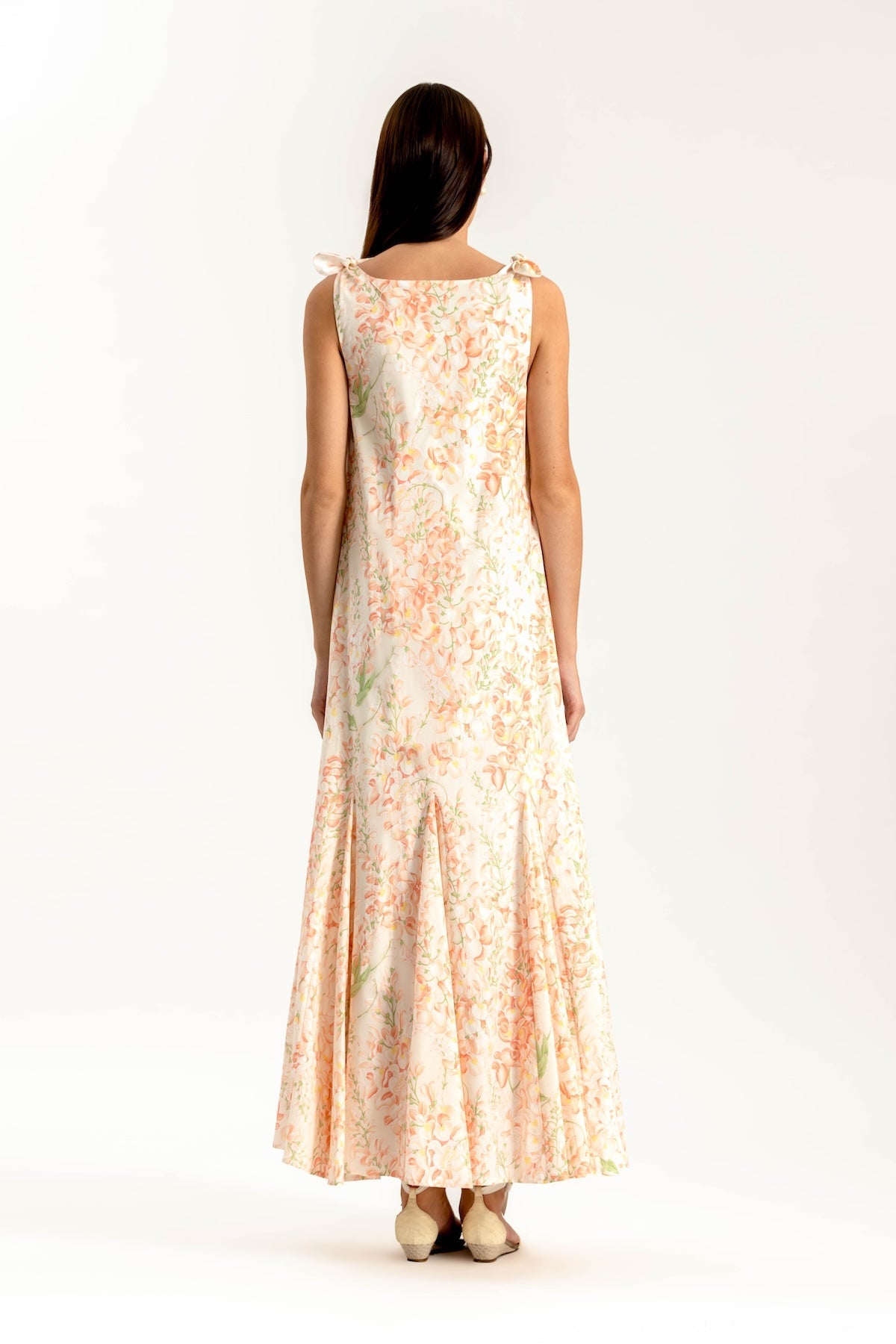 Ashley Coral Wisteria Floral Dress by Casey Marks