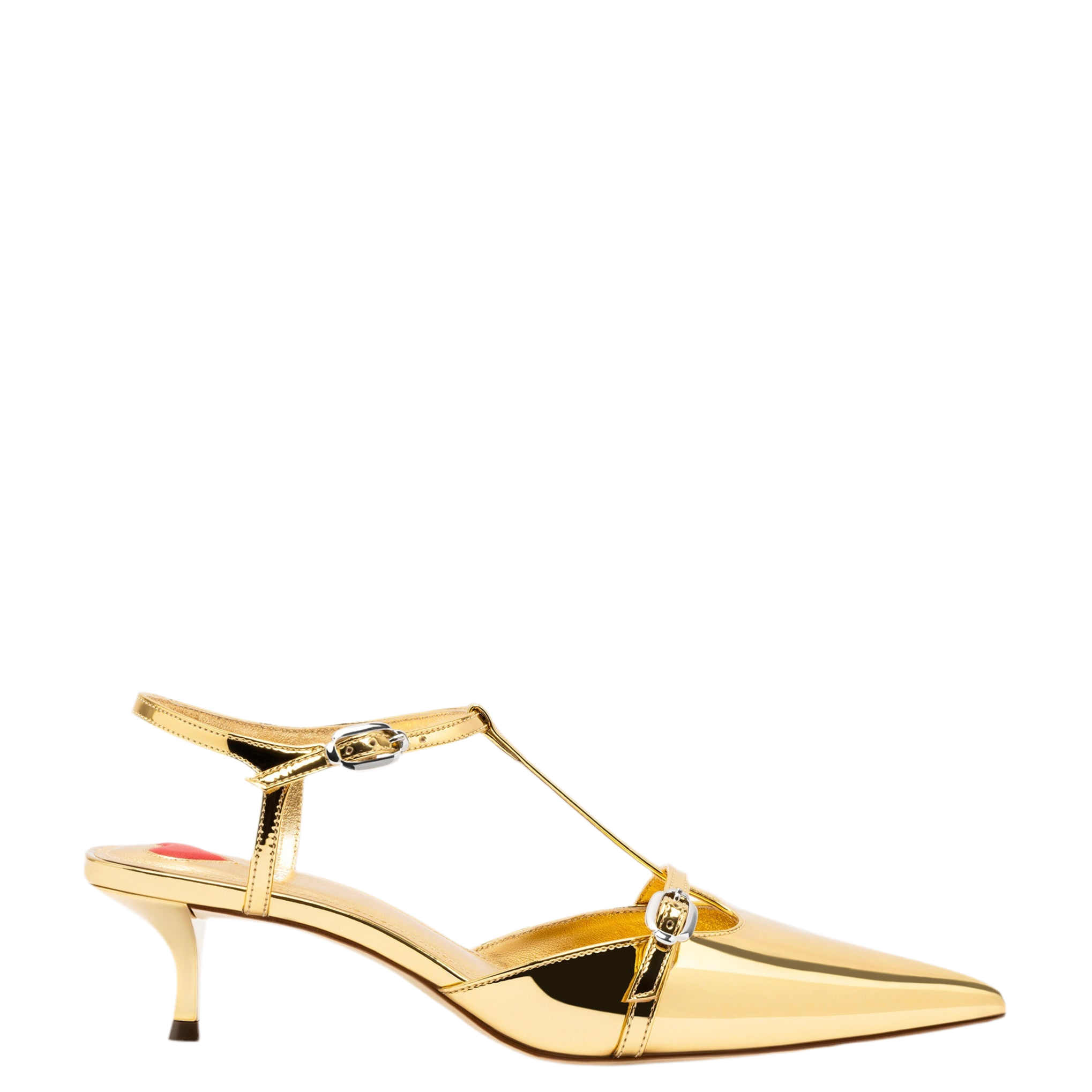 Grace Pump In Gold Specchio by Larroudé