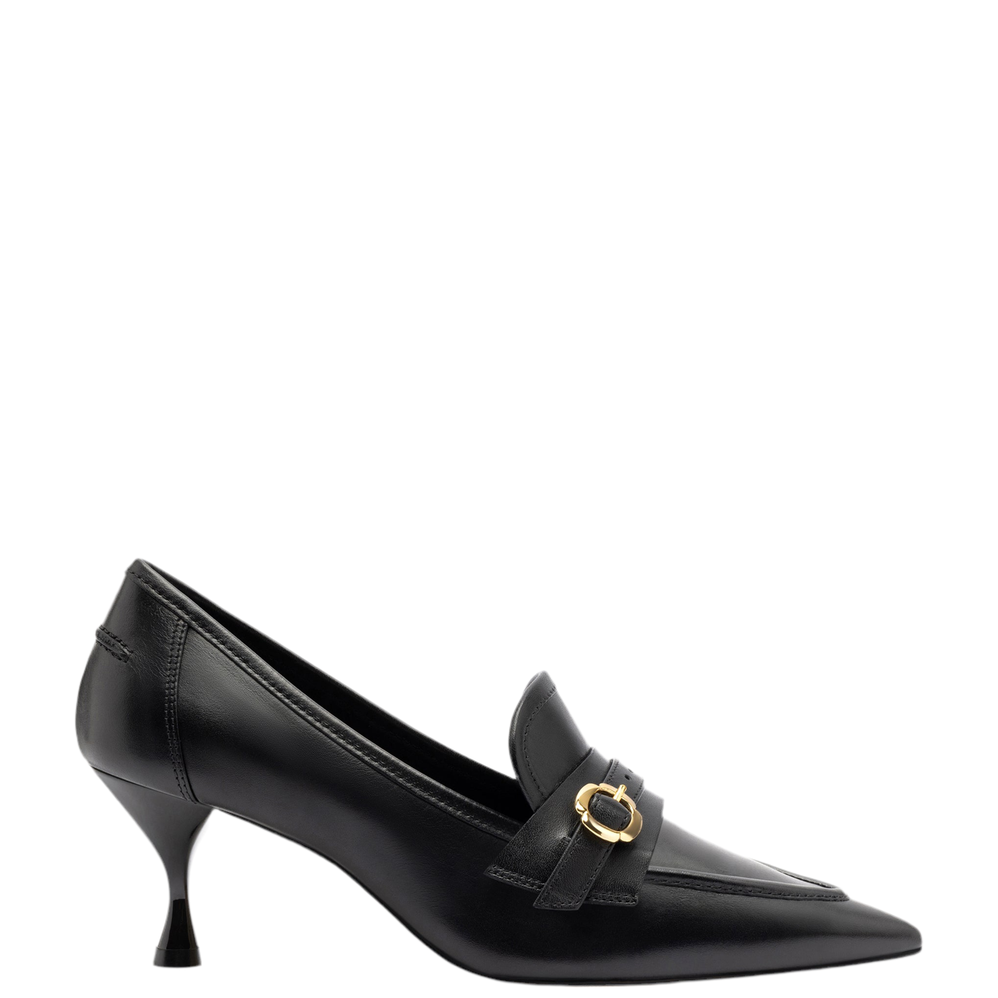 Susan Pump In Black Leather by Larroudé