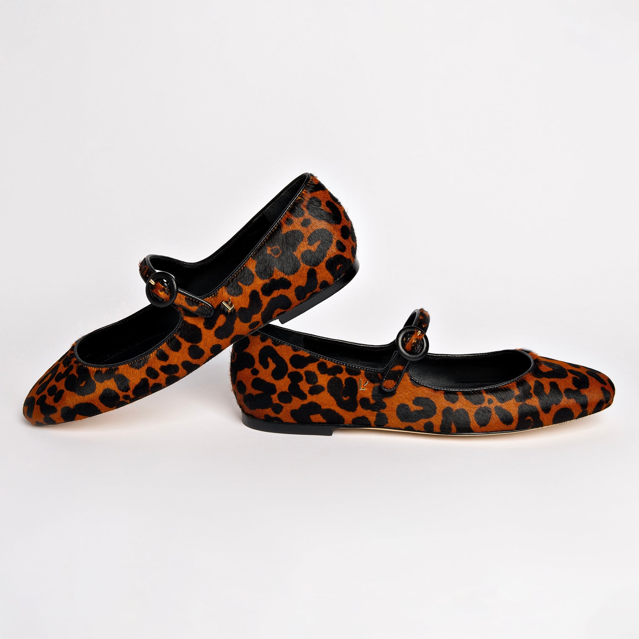 Blair Ballet Flat In Leopard Print Calf Hair by Larroudé