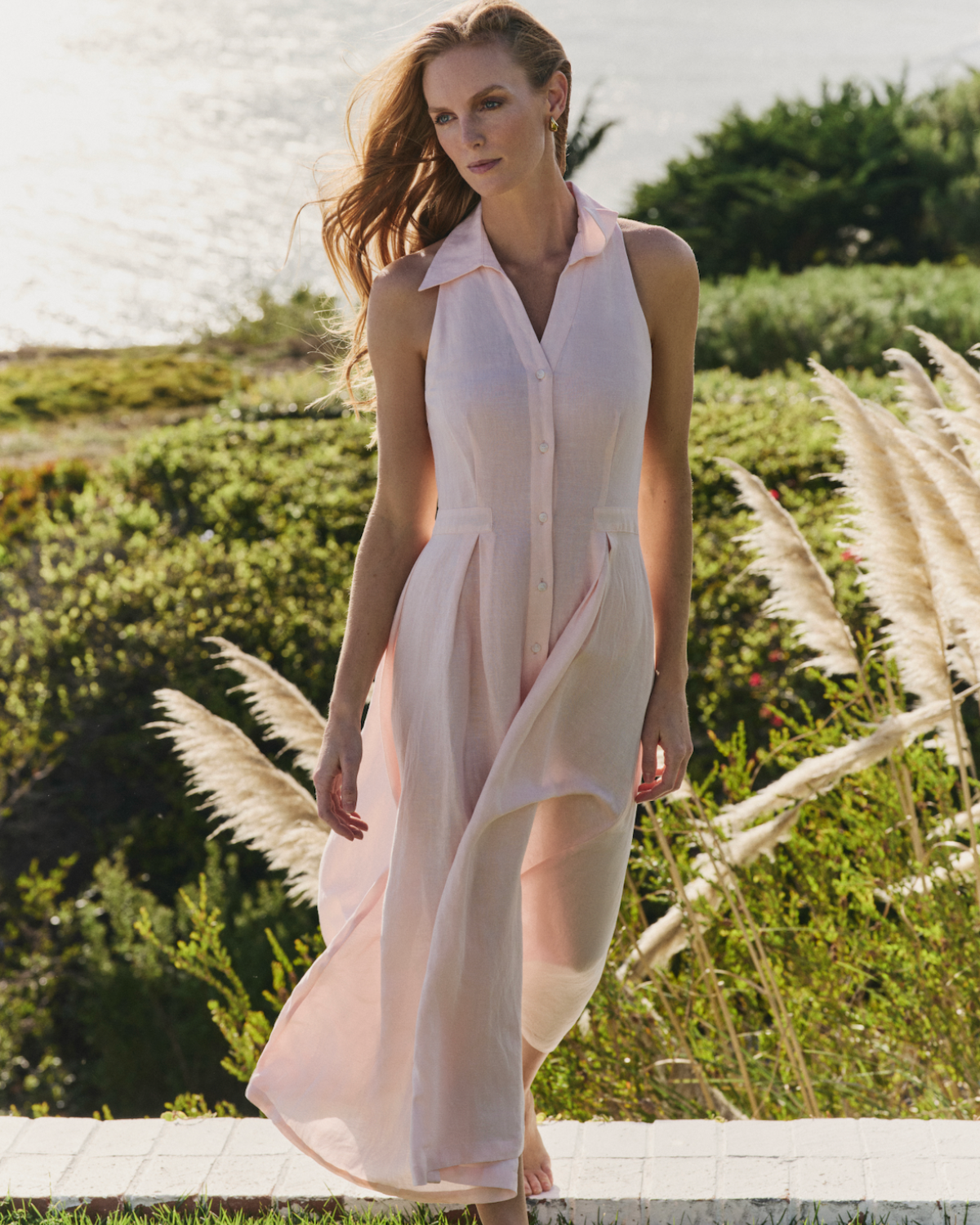 Stacia Halter Midi Dress by Hermoza