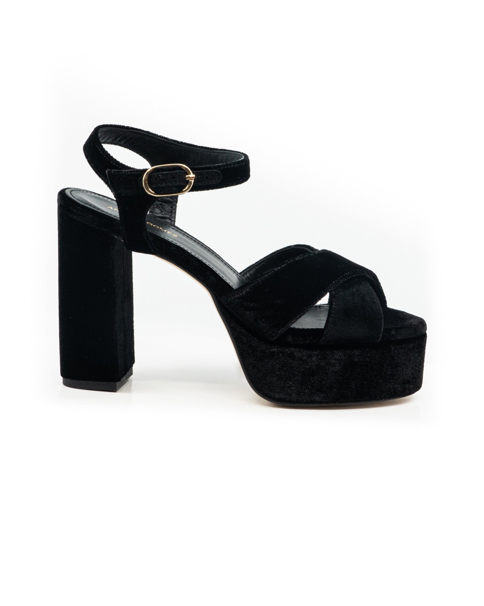 Bella Black Velvet Platform by Andrea Gomez