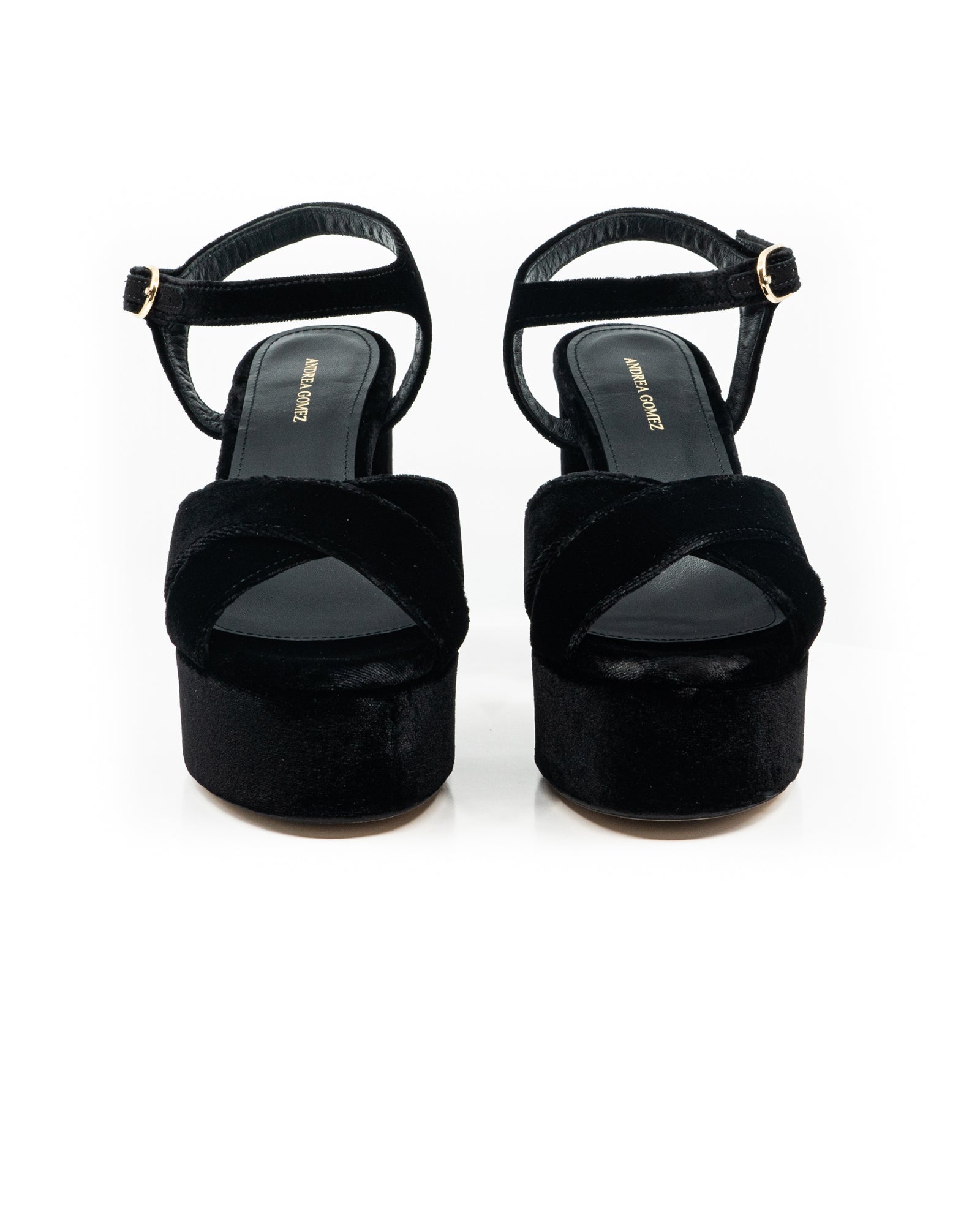 Bella Black Velvet Platform by Andrea Gomez