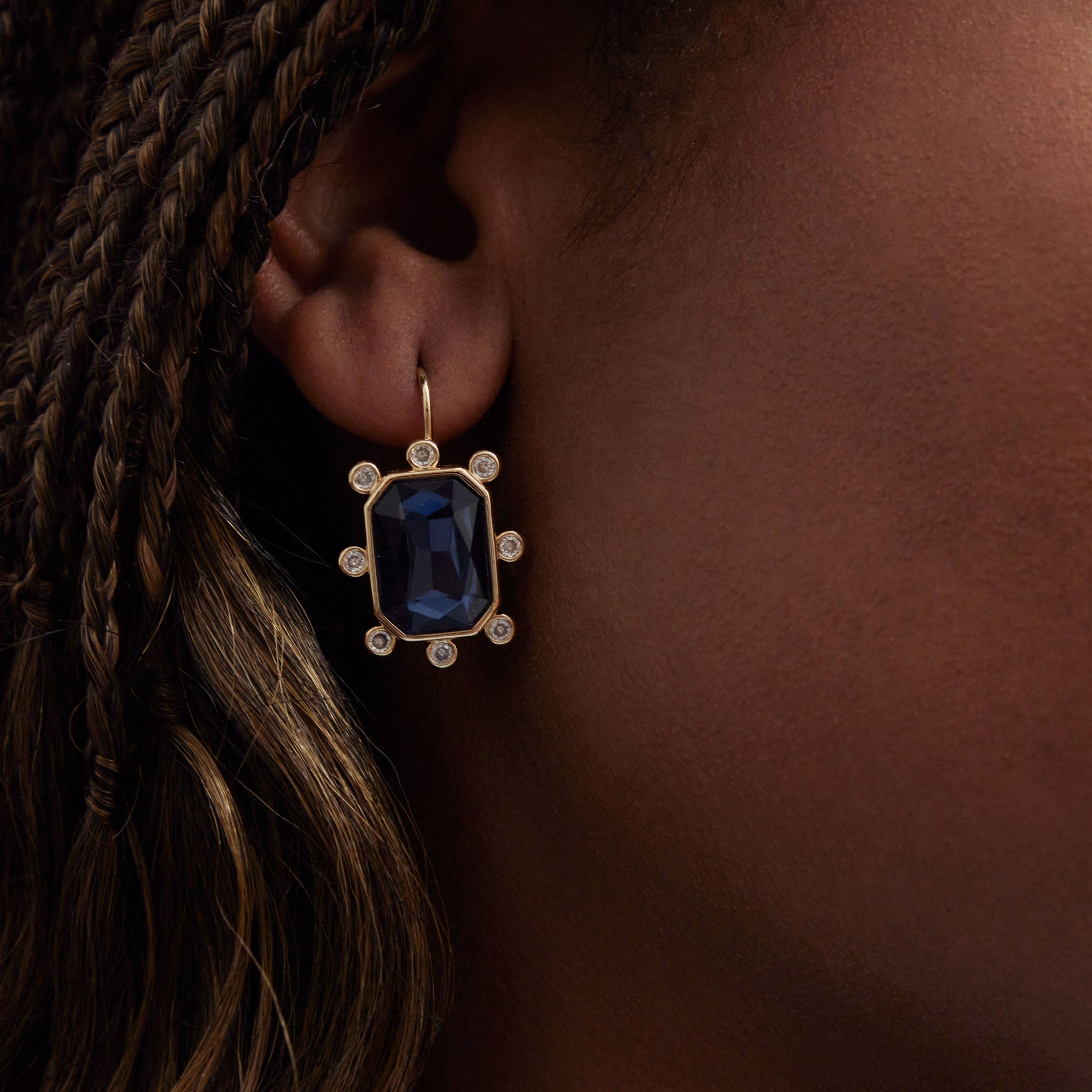 Greenwich Earrings Blues by Mignonne Gavigan