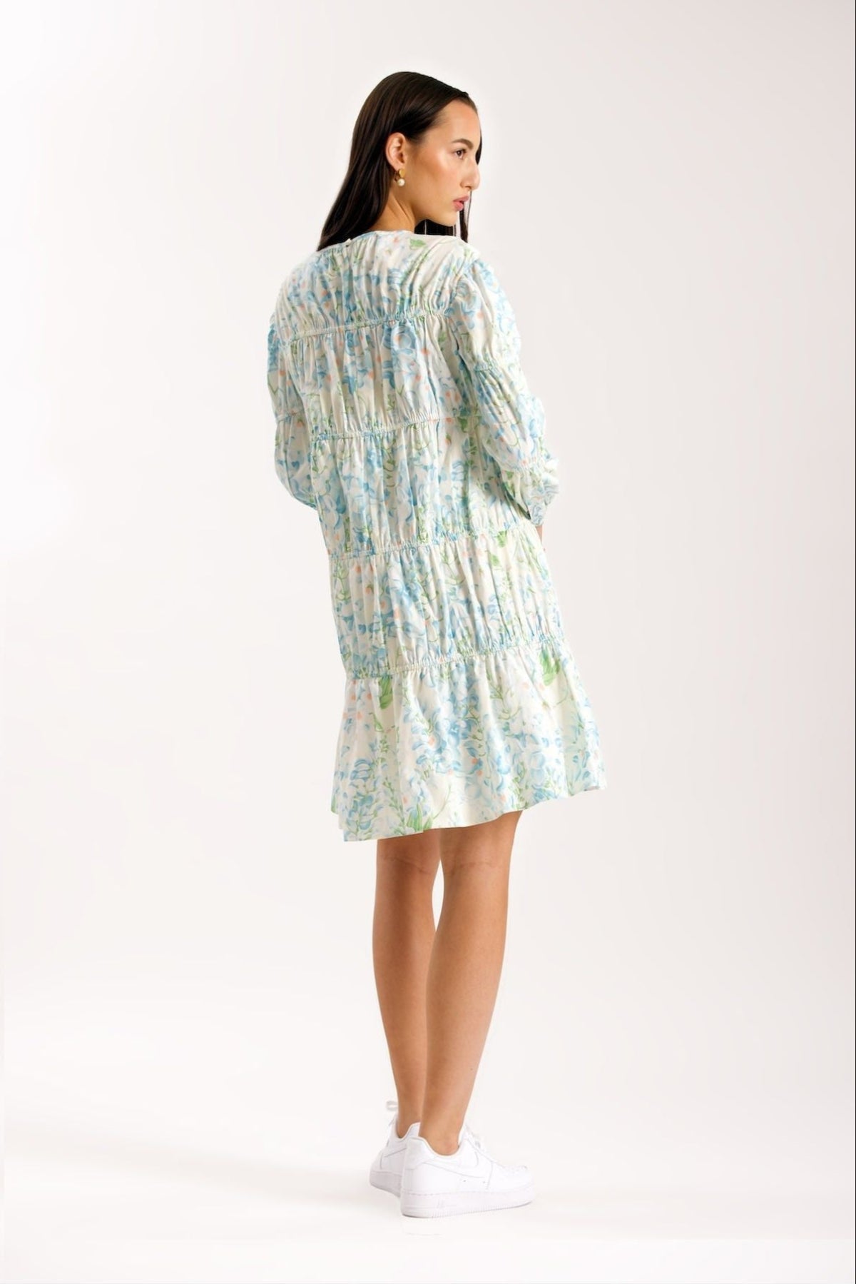 Martha Blue Wisteria Floral Dress by Casey Marks