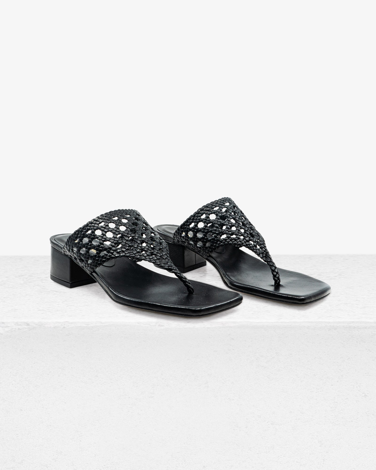 Brenda Black Sandal by Andrea Gomez