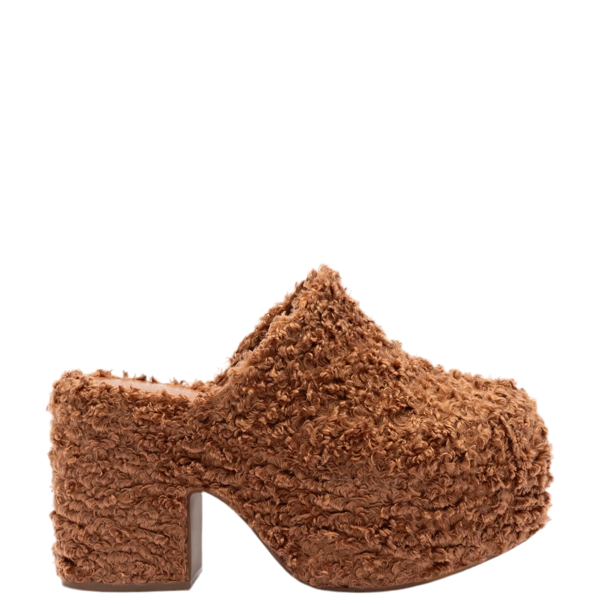 Miso Clog In Brown Shearling by Larroudé