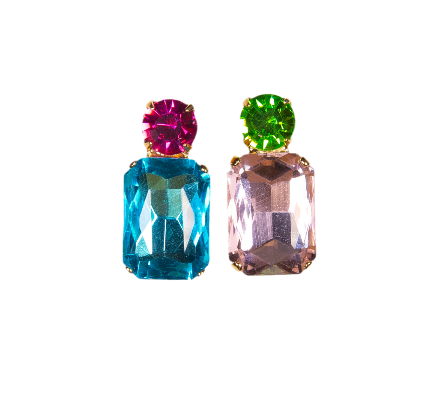 Short Bibidi Crystal Earrings by Cashfana