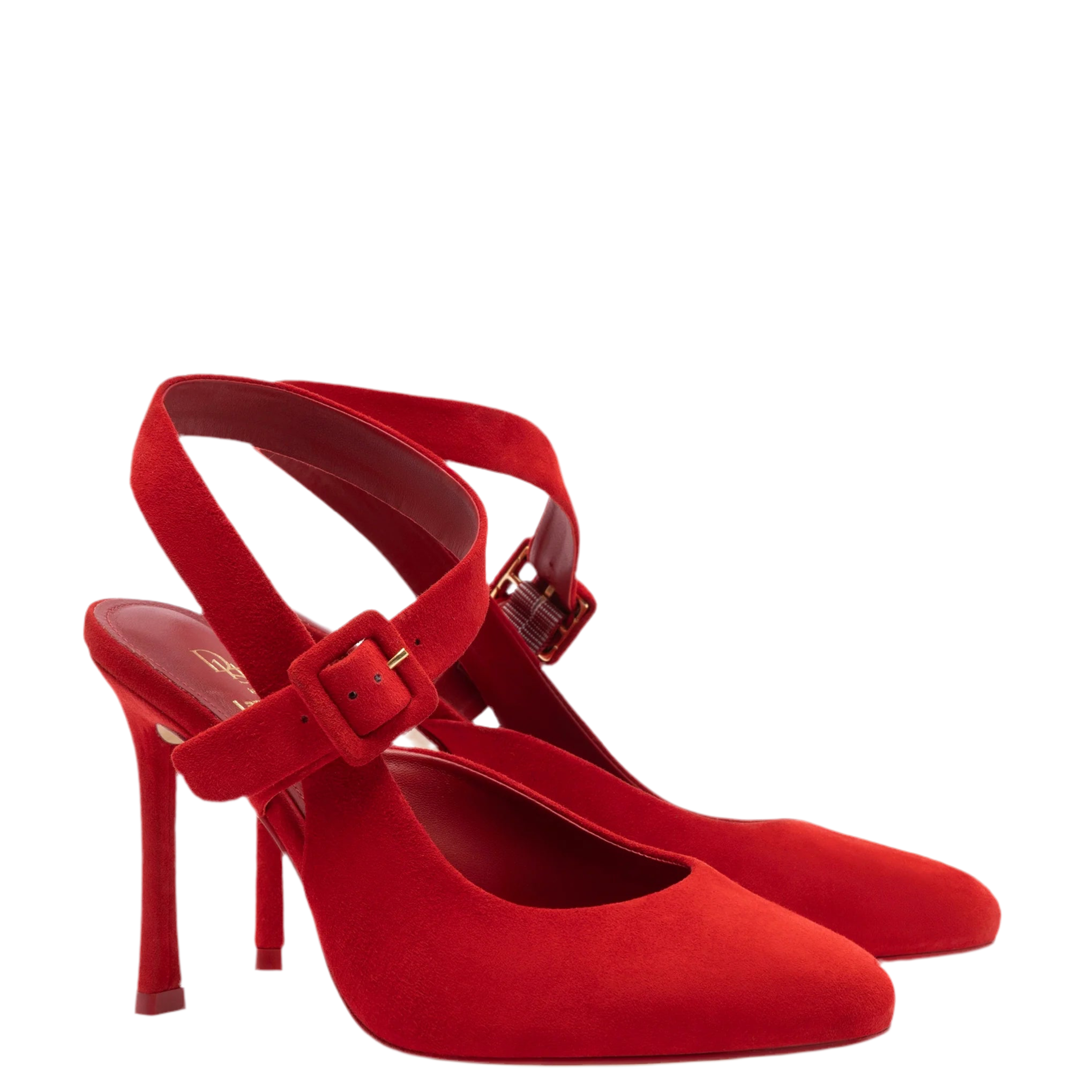 Deena By Larroudé Pump In Red Suede by Larroudé