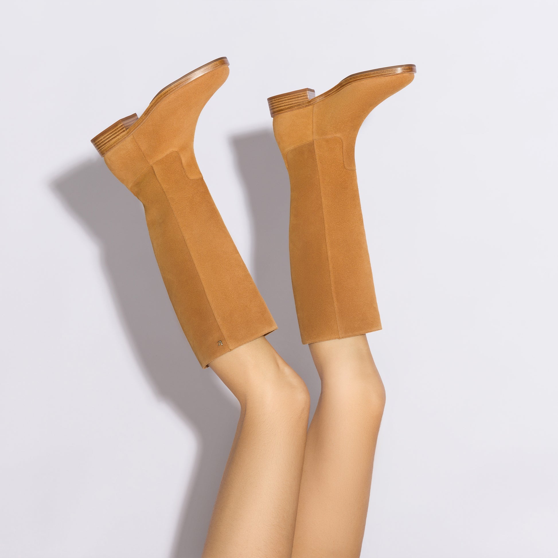 Anne Boot In Toasted Suede by Larroudé