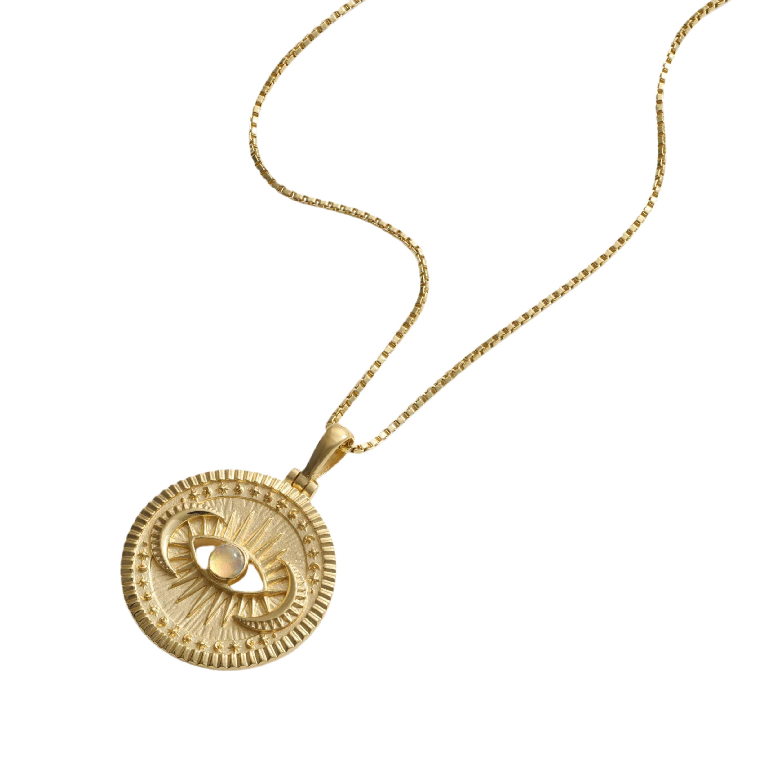 Cosmic Eye Coin Necklace by Awe Inspired